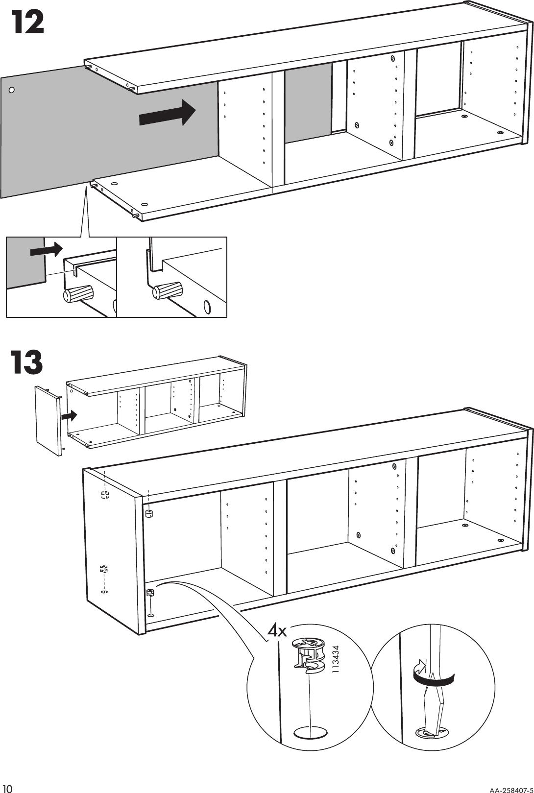 Page 10 of 12 - Ikea Ikea-Billy-Wall-Shelf-47X14-Assembly-Instruction