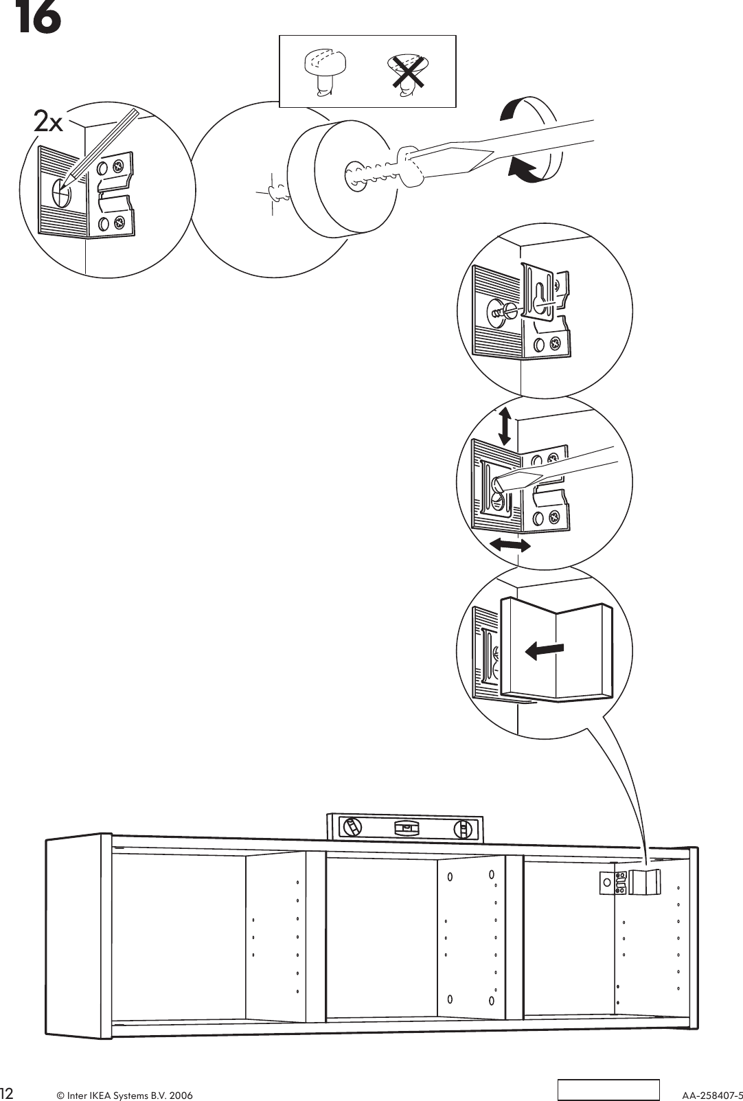 Page 12 of 12 - Ikea Ikea-Billy-Wall-Shelf-47X14-Assembly-Instruction