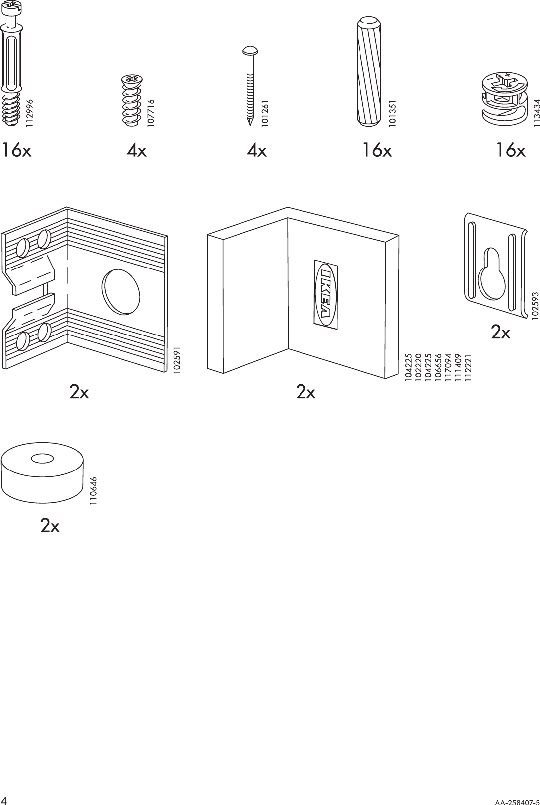 Page 4 of 12 - Ikea Ikea-Billy-Wall-Shelf-47X14-Assembly-Instruction
