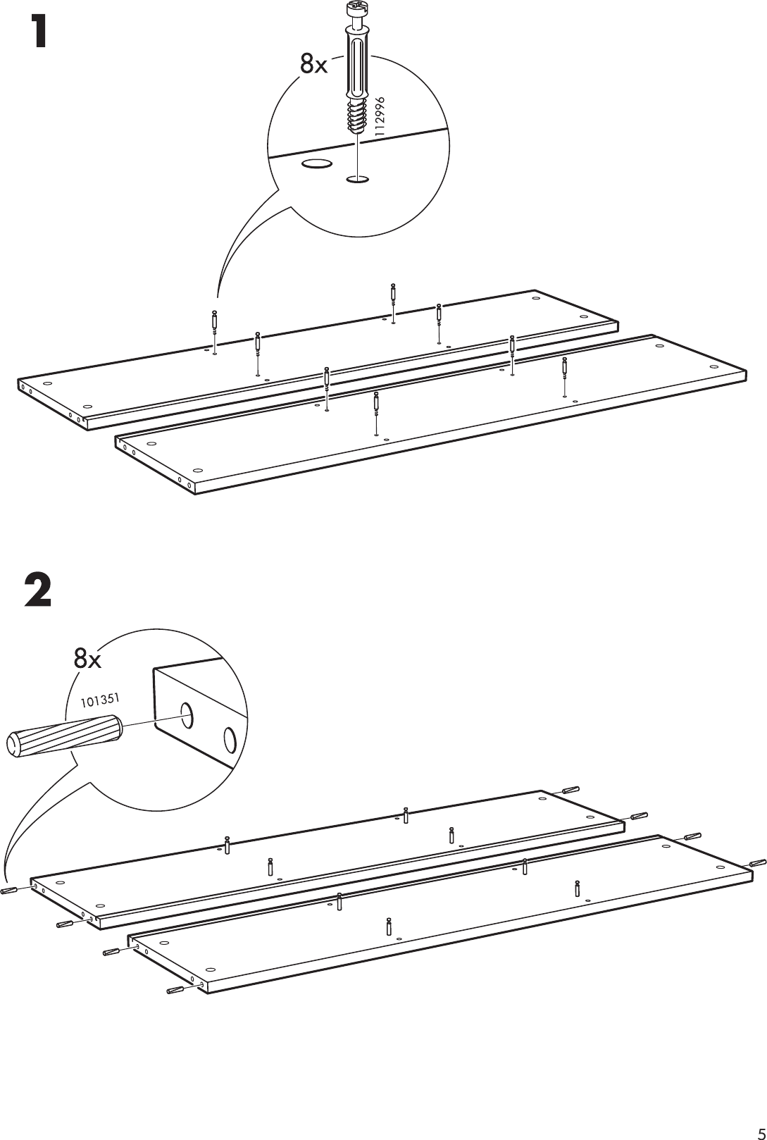Page 5 of 12 - Ikea Ikea-Billy-Wall-Shelf-47X14-Assembly-Instruction