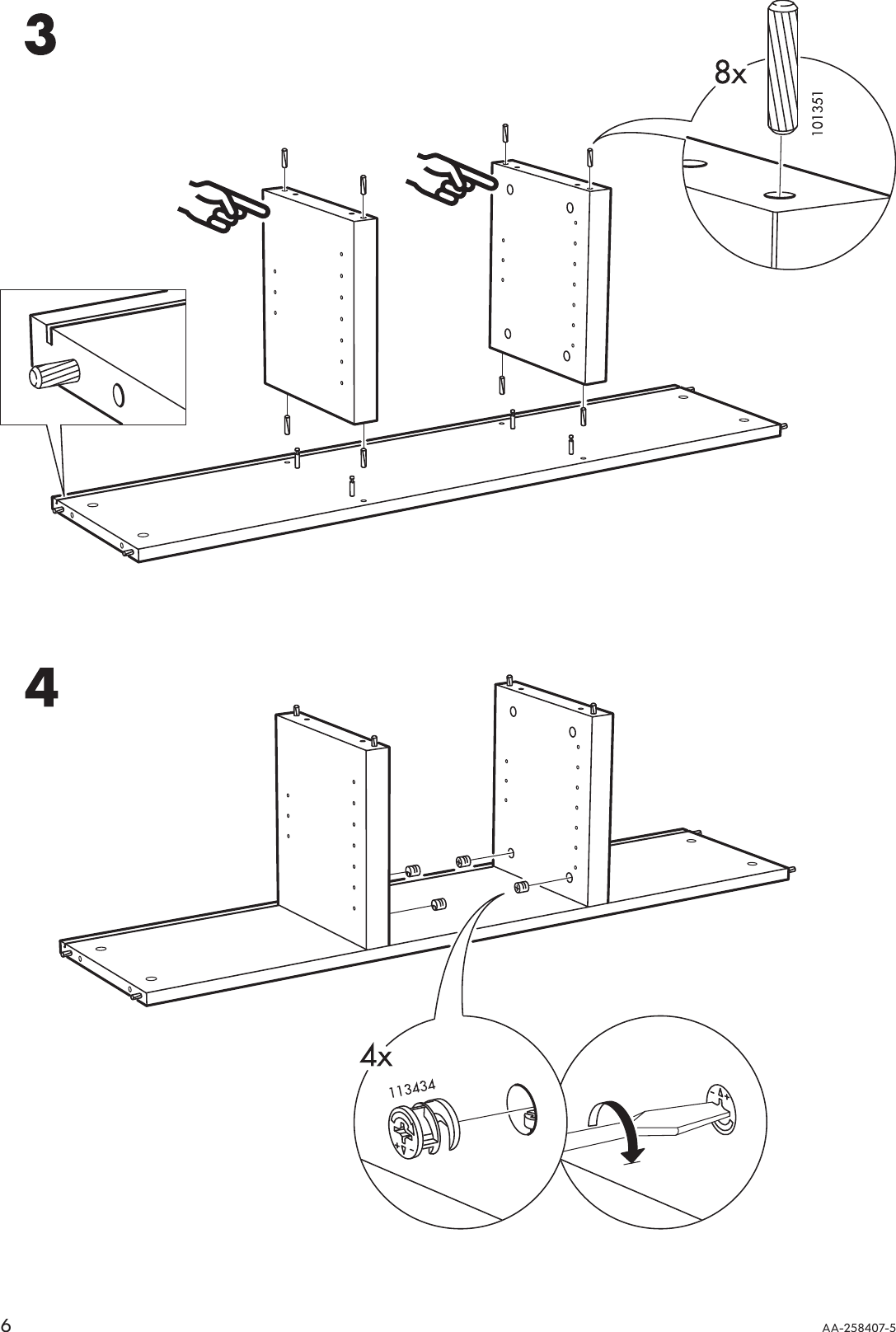 Page 6 of 12 - Ikea Ikea-Billy-Wall-Shelf-47X14-Assembly-Instruction