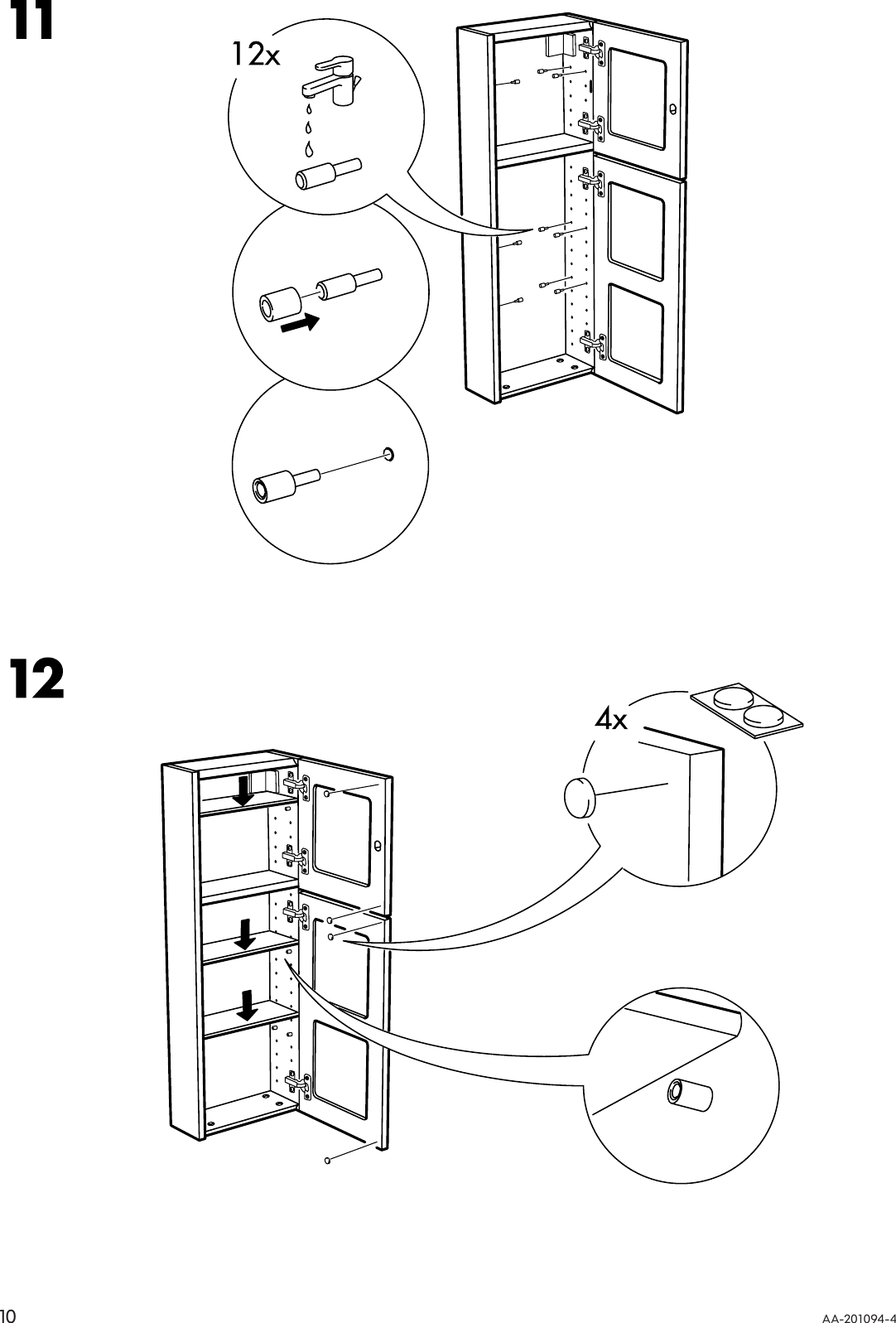 Page 10 of 12 - Ikea Ikea-Bjarken-Medicine-Cabinet-Assembly-Instruction