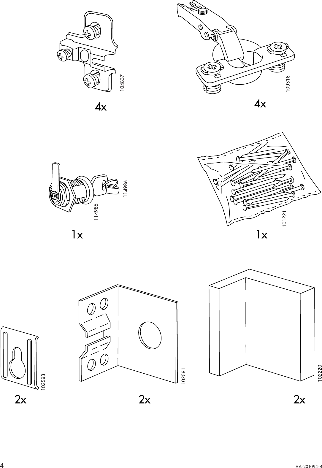 Page 4 of 12 - Ikea Ikea-Bjarken-Medicine-Cabinet-Assembly-Instruction