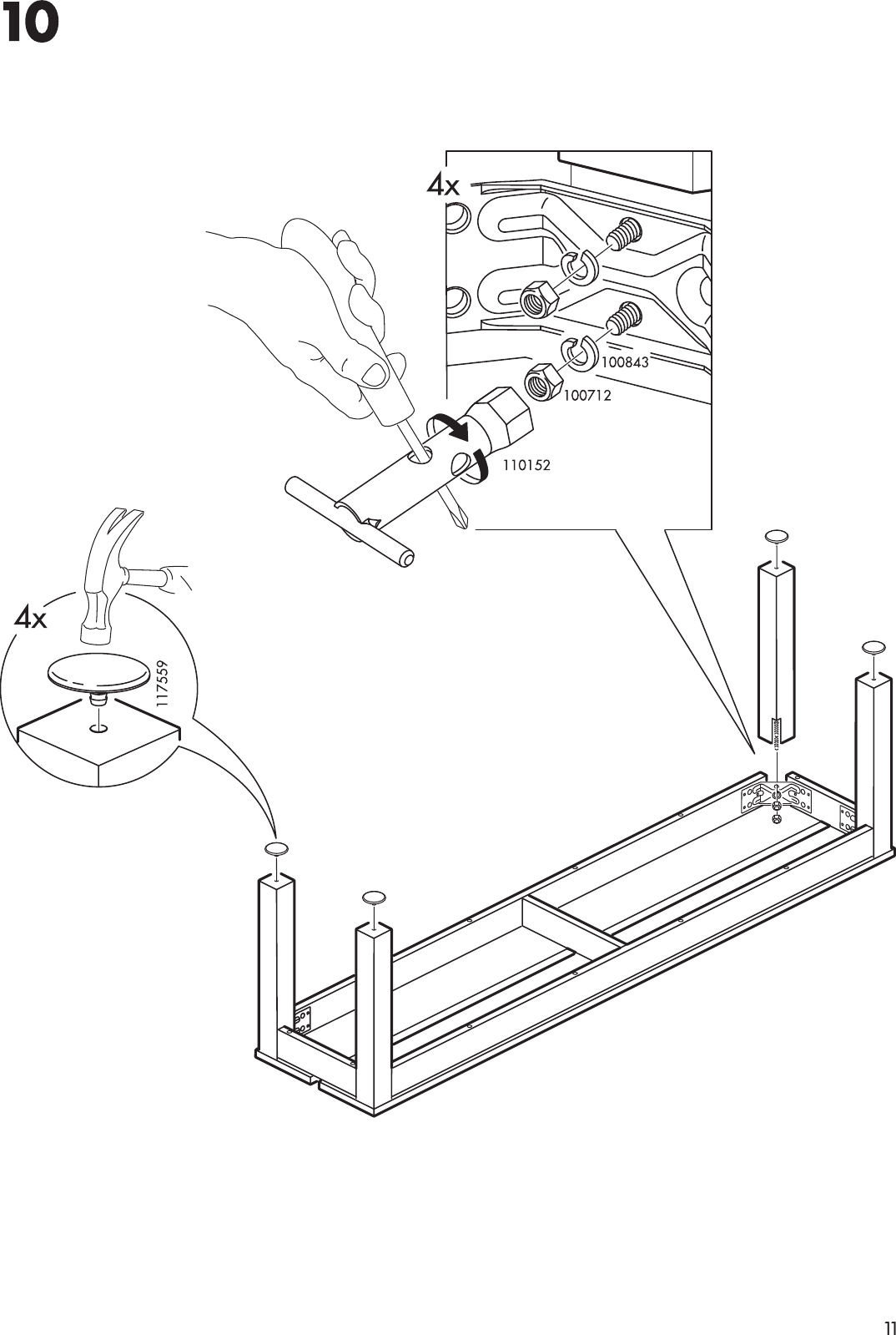 Page 11 of 12 - Ikea Ikea-Bjursta-Bench-Assembly-Instruction