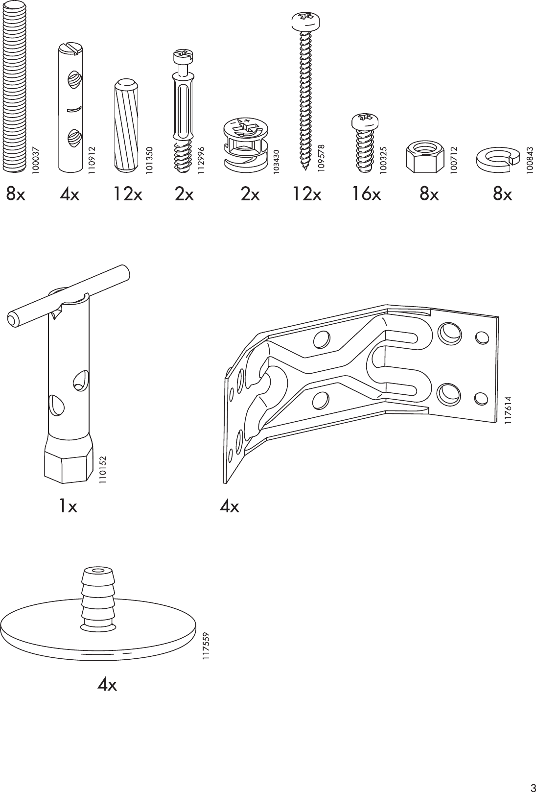Page 3 of 12 - Ikea Ikea-Bjursta-Bench-Assembly-Instruction