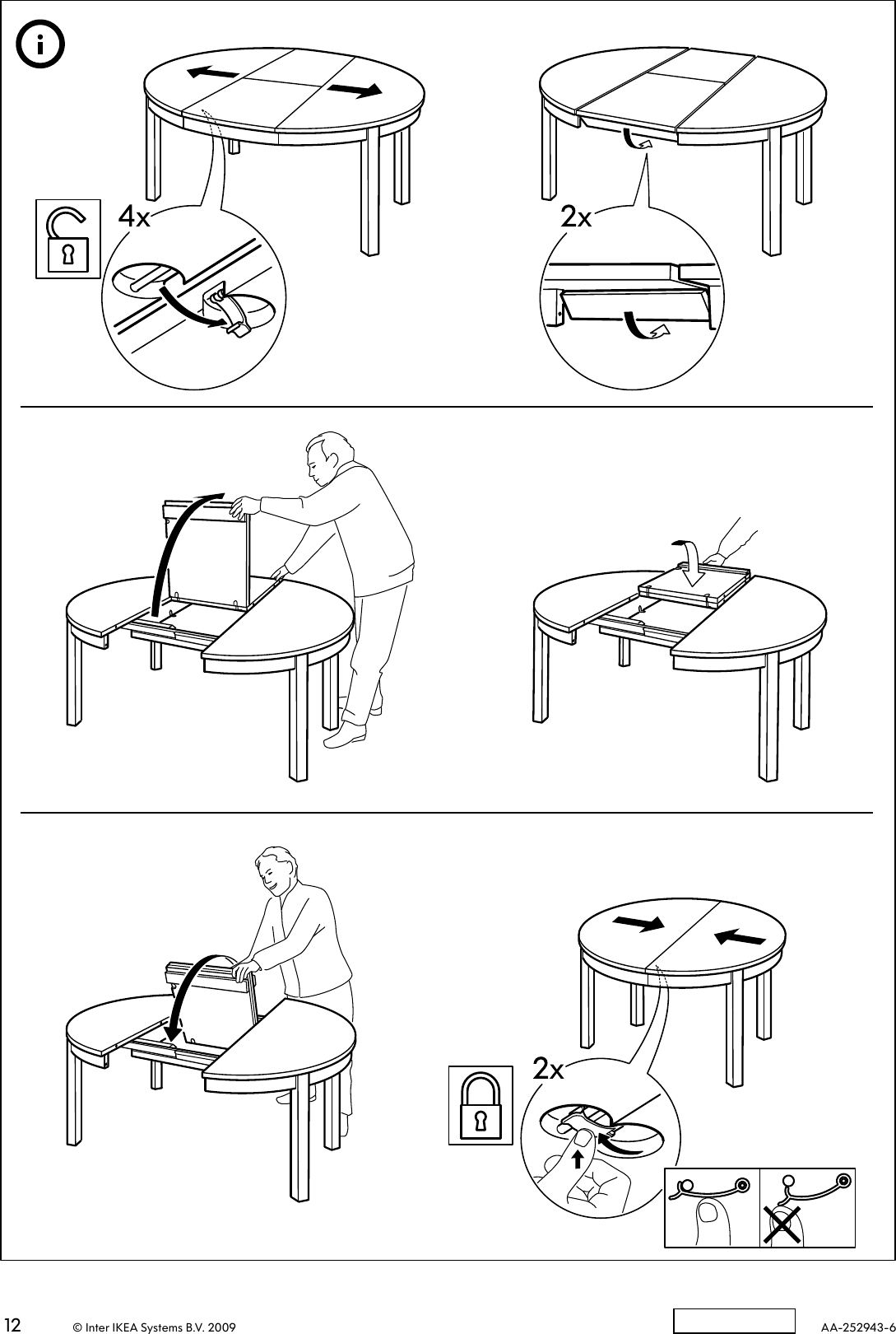 Page 12 of 12 - Ikea Ikea-Bjursta-Dining-Table-45X65-Assembly-Instruction