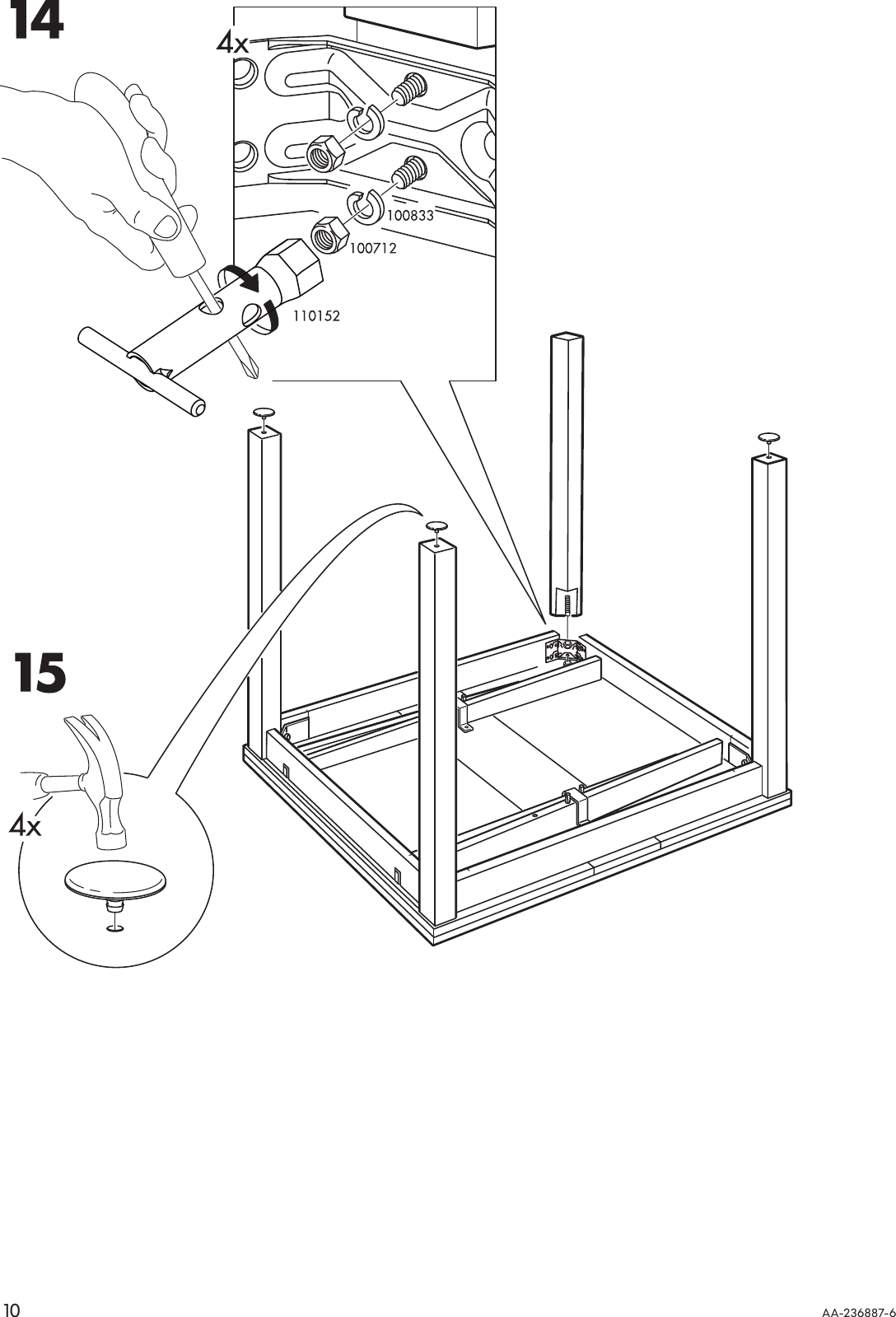 Page 10 of 12 - Ikea Ikea-Bjursta-Extendable-Dining-Table-20-28-35-X35-Assembly-Instruction