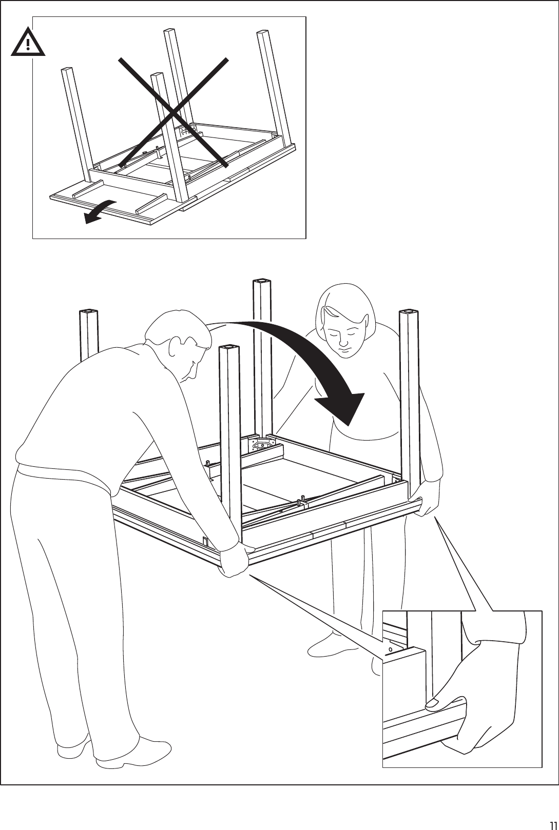 Page 11 of 12 - Ikea Ikea-Bjursta-Extendable-Dining-Table-20-28-35-X35-Assembly-Instruction