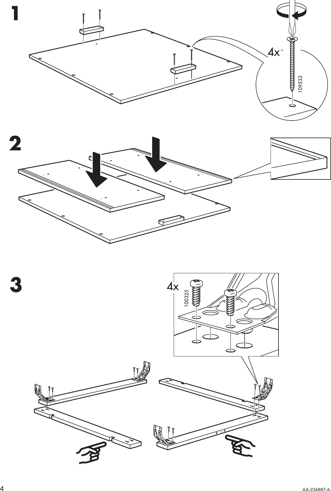 Page 4 of 12 - Ikea Ikea-Bjursta-Extendable-Dining-Table-20-28-35-X35-Assembly-Instruction