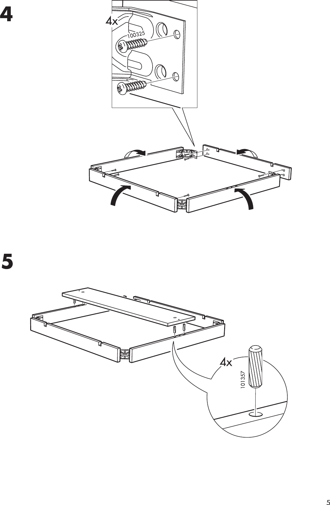 Page 5 of 12 - Ikea Ikea-Bjursta-Extendable-Dining-Table-20-28-35-X35-Assembly-Instruction