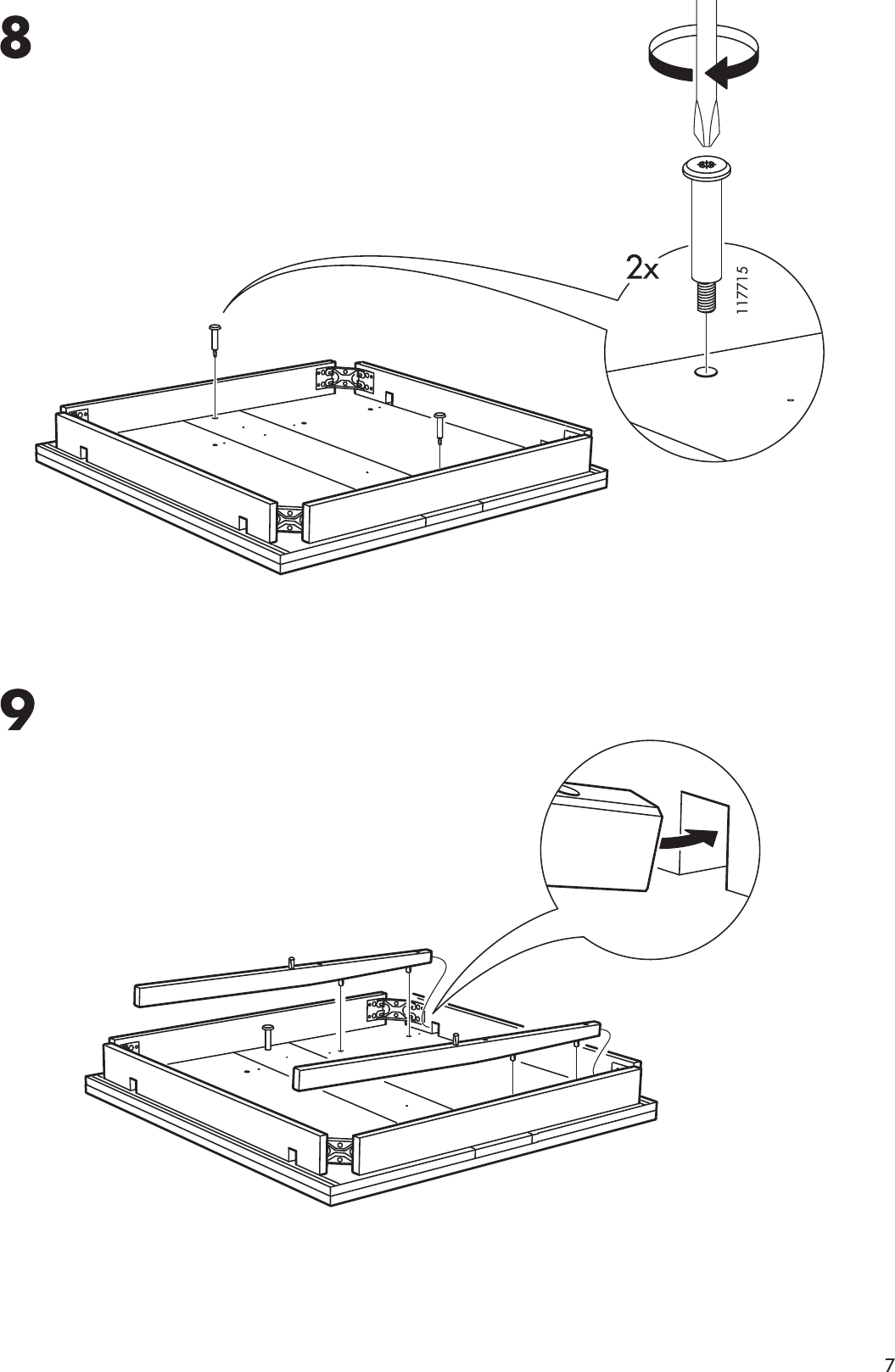 Page 7 of 12 - Ikea Ikea-Bjursta-Extendable-Dining-Table-20-28-35-X35-Assembly-Instruction