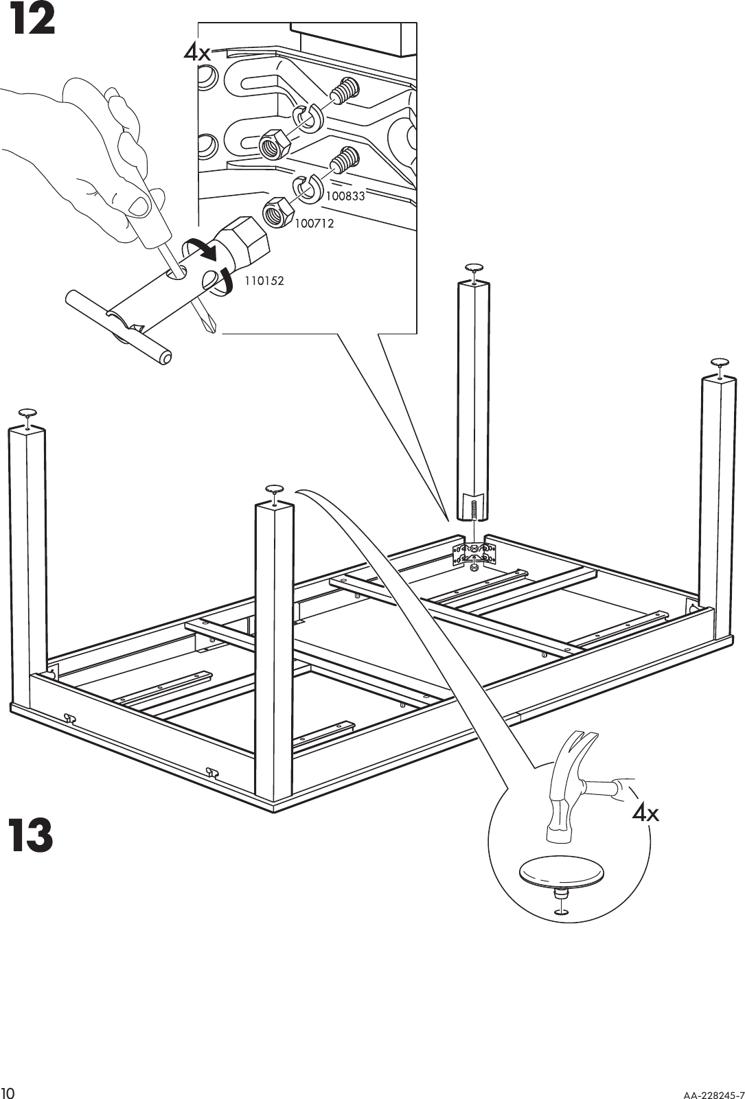 Page 10 of 12 - Ikea Ikea-Bjursta-Extendable-Dining-Table-69-86-102-X37-Assembly-Instruction