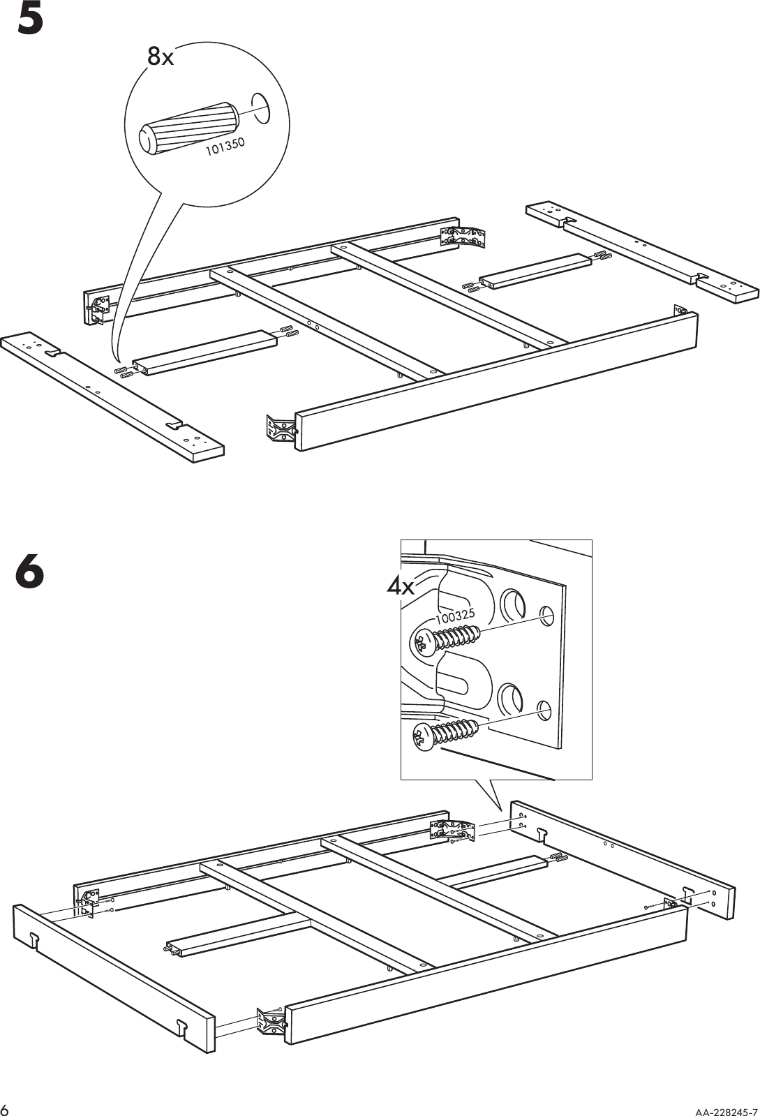 Page 6 of 12 - Ikea Ikea-Bjursta-Extendable-Dining-Table-69-86-102-X37-Assembly-Instruction