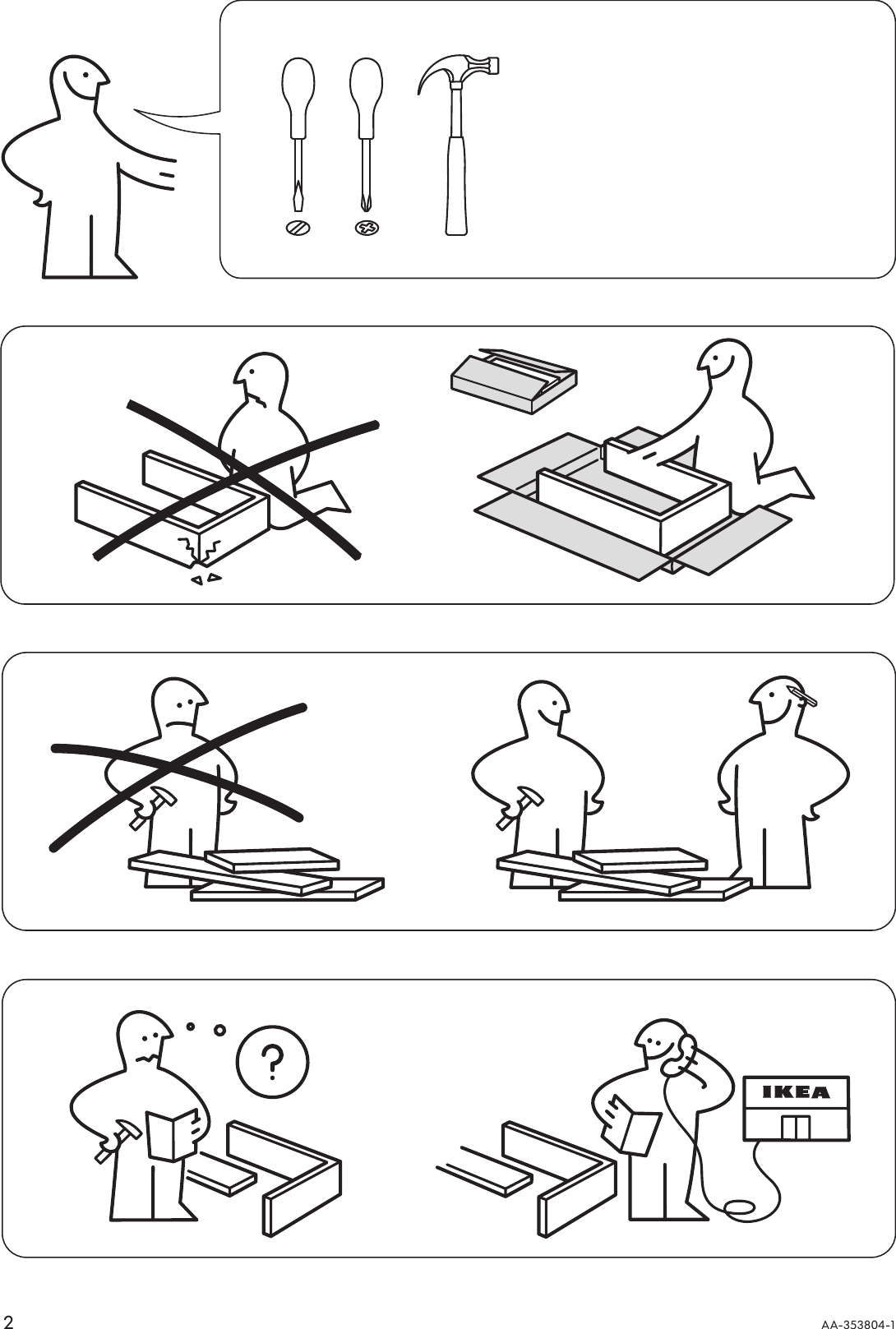 Page 2 of 12 - Ikea Ikea-Bjursta-Extendable-Dining-Table-94-114-133X43-Assembly-Instruction