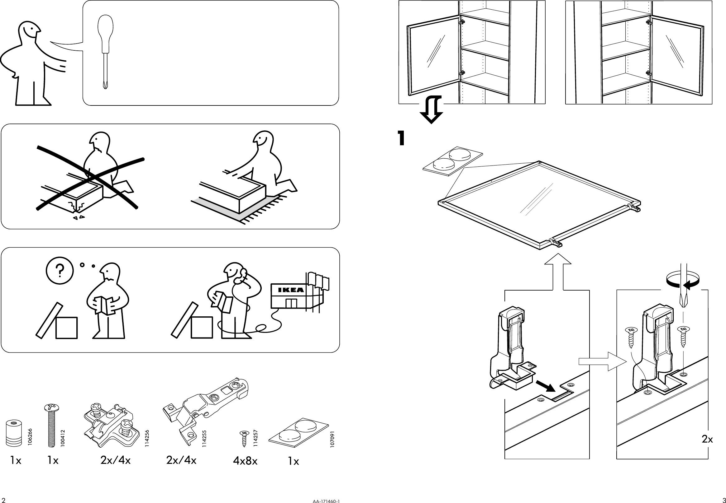 Page 2 of 2 - Ikea Ikea-Bonde-Glass-Door-28X28-Assembly-Instruction-2  Ikea-bonde-glass-door-28x28-assembly-instruction