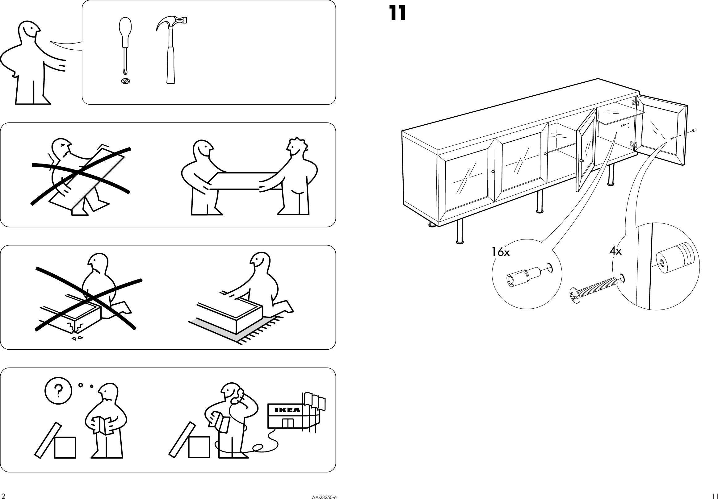 Page 2 of 6 - Ikea Ikea-Bonde-Sideboard-77X30-Assembly-Instruction