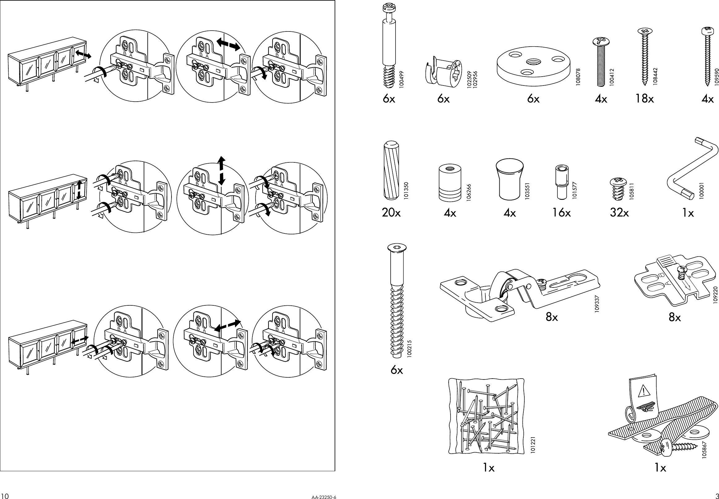 Page 3 of 6 - Ikea Ikea-Bonde-Sideboard-77X30-Assembly-Instruction