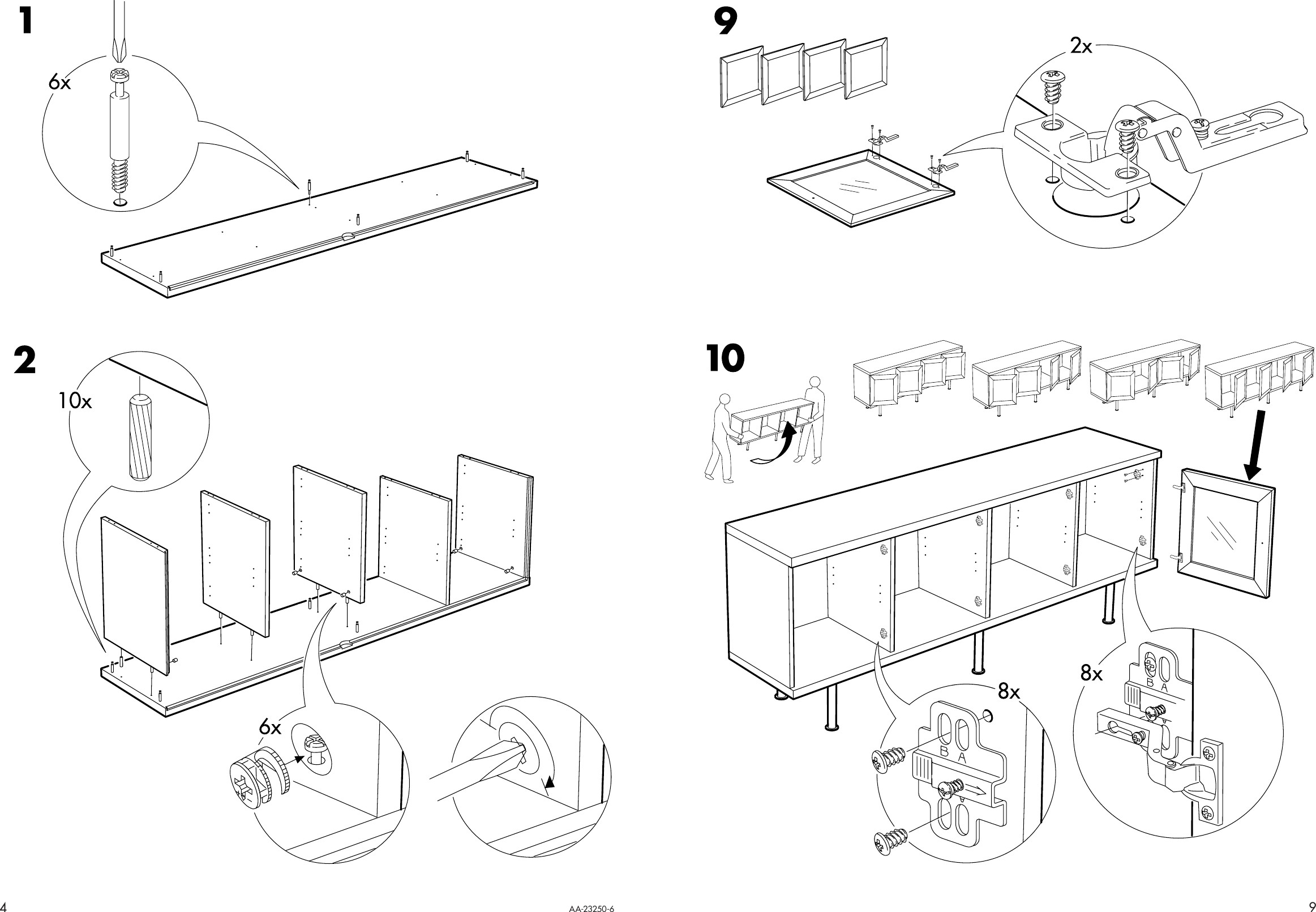 Page 4 of 6 - Ikea Ikea-Bonde-Sideboard-77X30-Assembly-Instruction