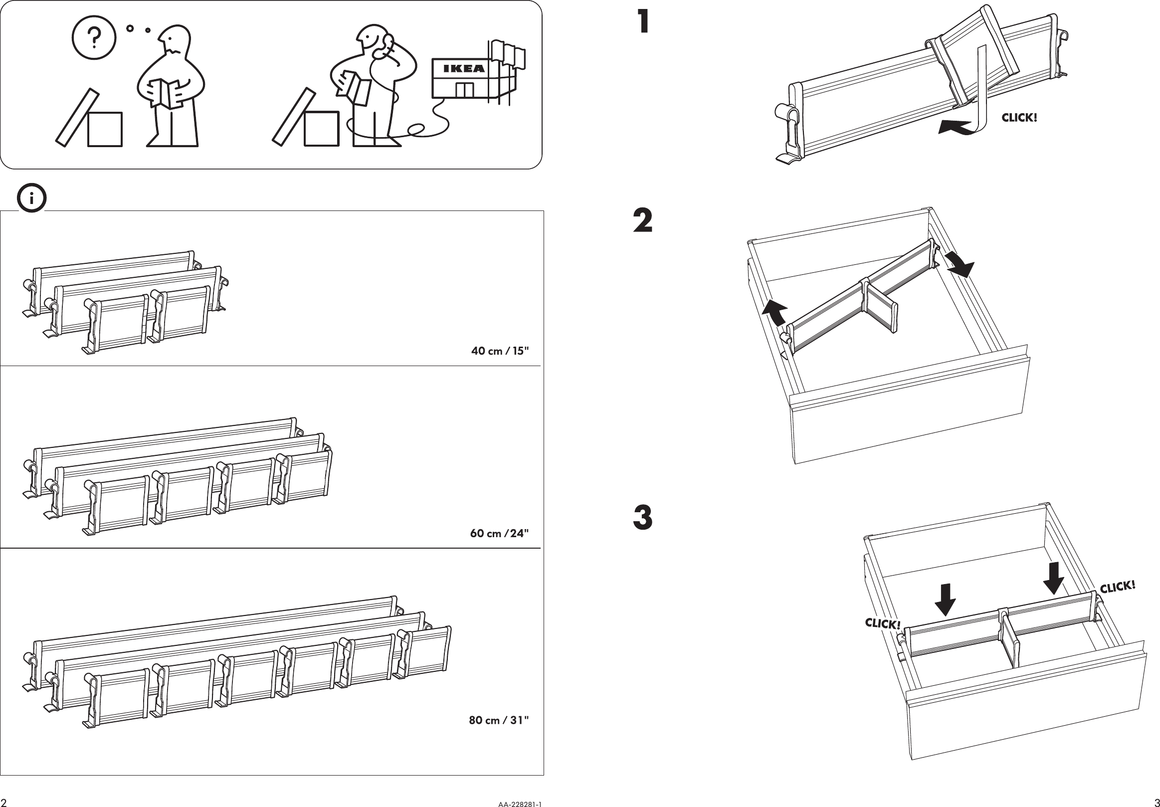 Page 2 of 2 - Ikea Ikea-Bravad-Divider-Deep-Drawer-Set-8-32-Assembly-Instruction