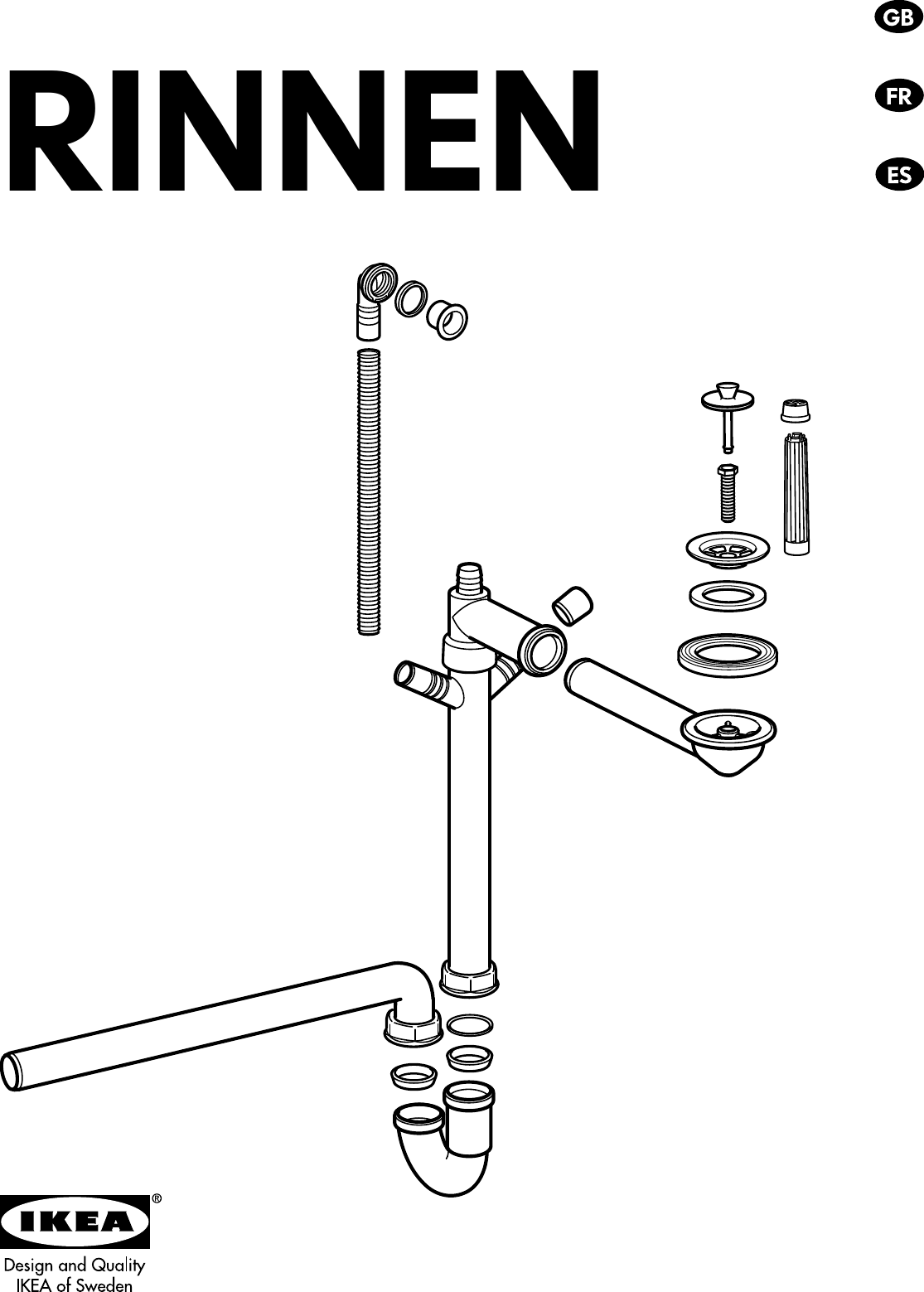 Page 1 of 12 - Ikea Ikea-Braviken-2-Bowl-Sink-55X18X3-Assembly-Instruction