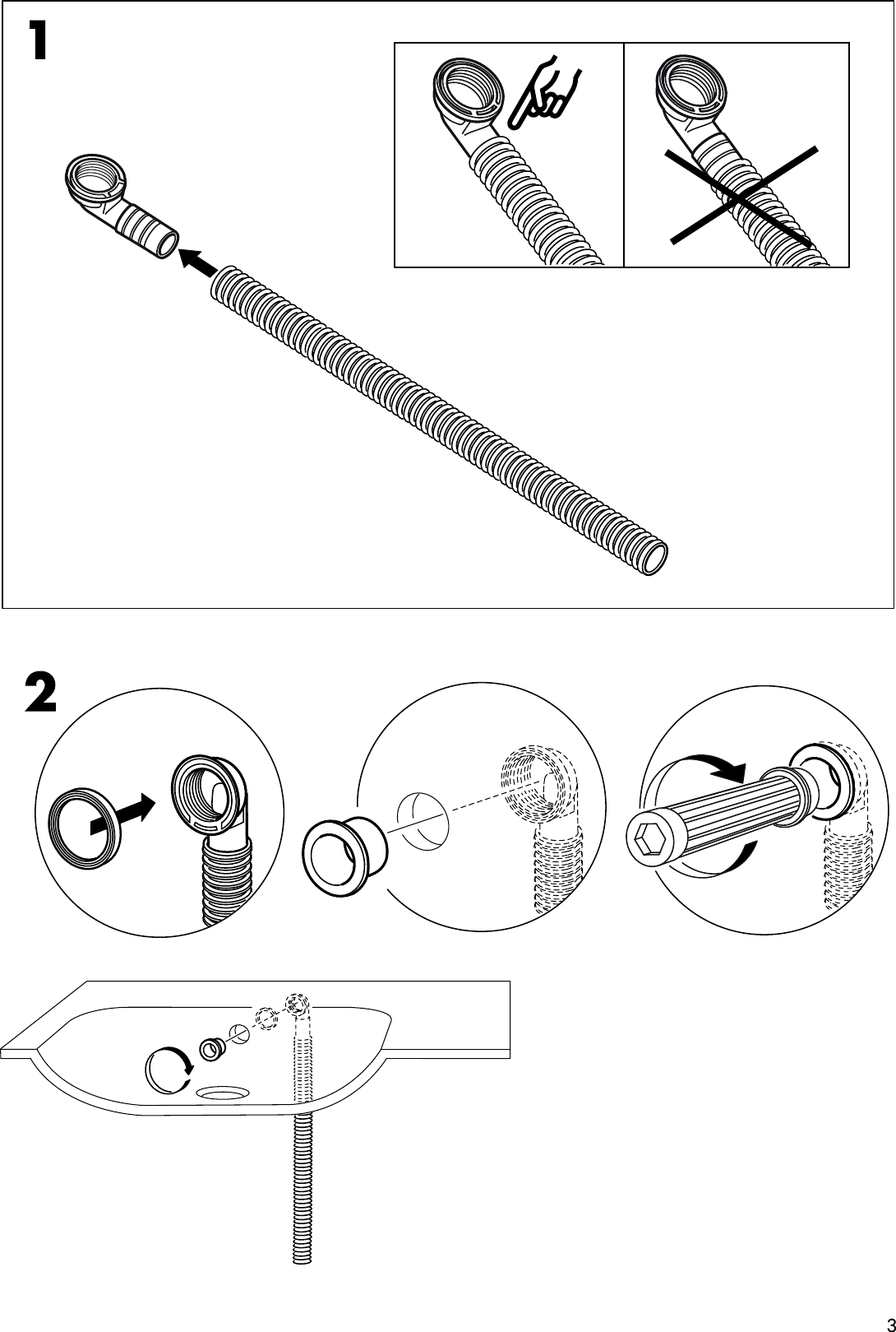 Page 3 of 12 - Ikea Ikea-Braviken-2-Bowl-Sink-55X18X3-Assembly-Instruction