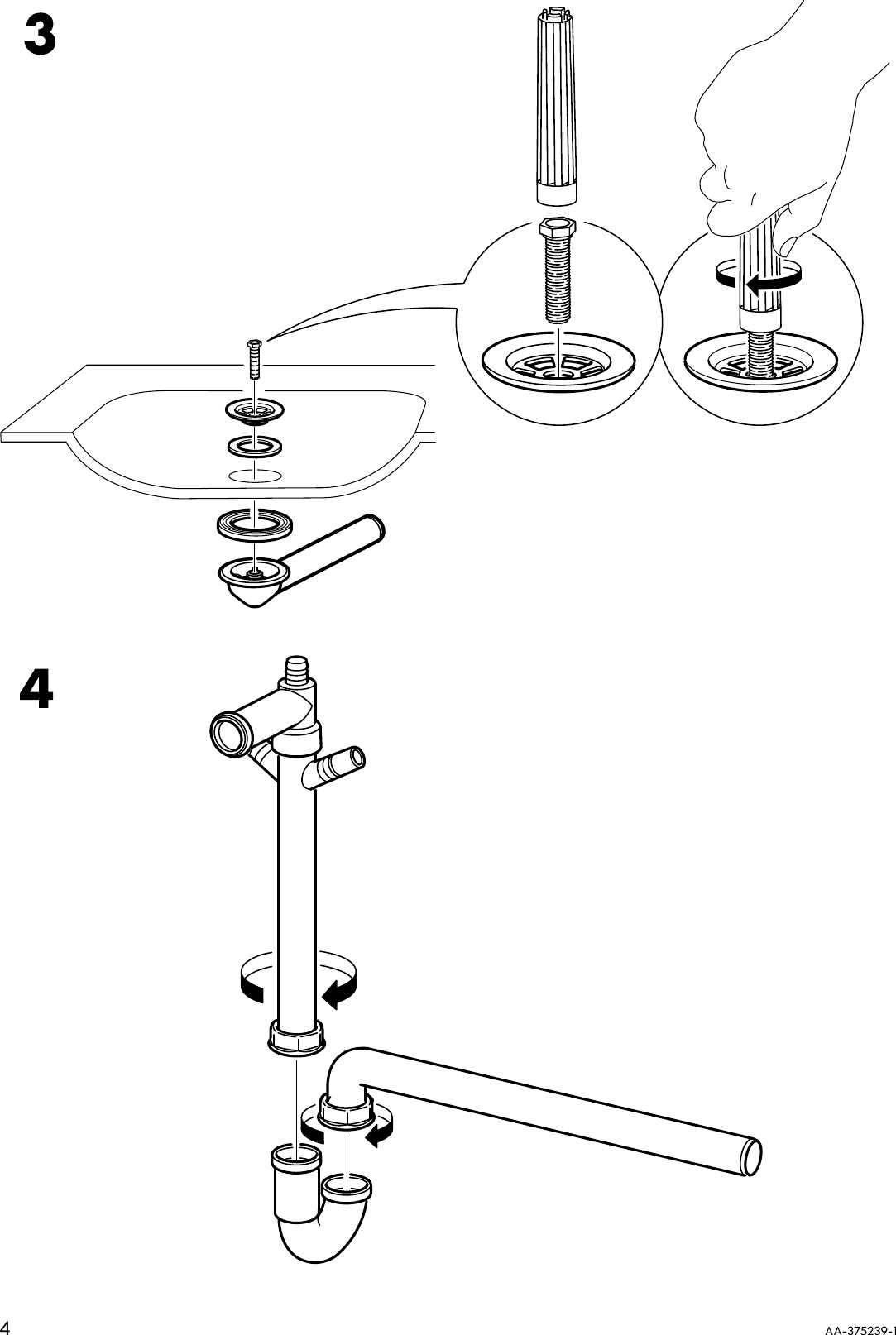 Page 4 of 12 - Ikea Ikea-Braviken-2-Bowl-Sink-55X18X3-Assembly-Instruction