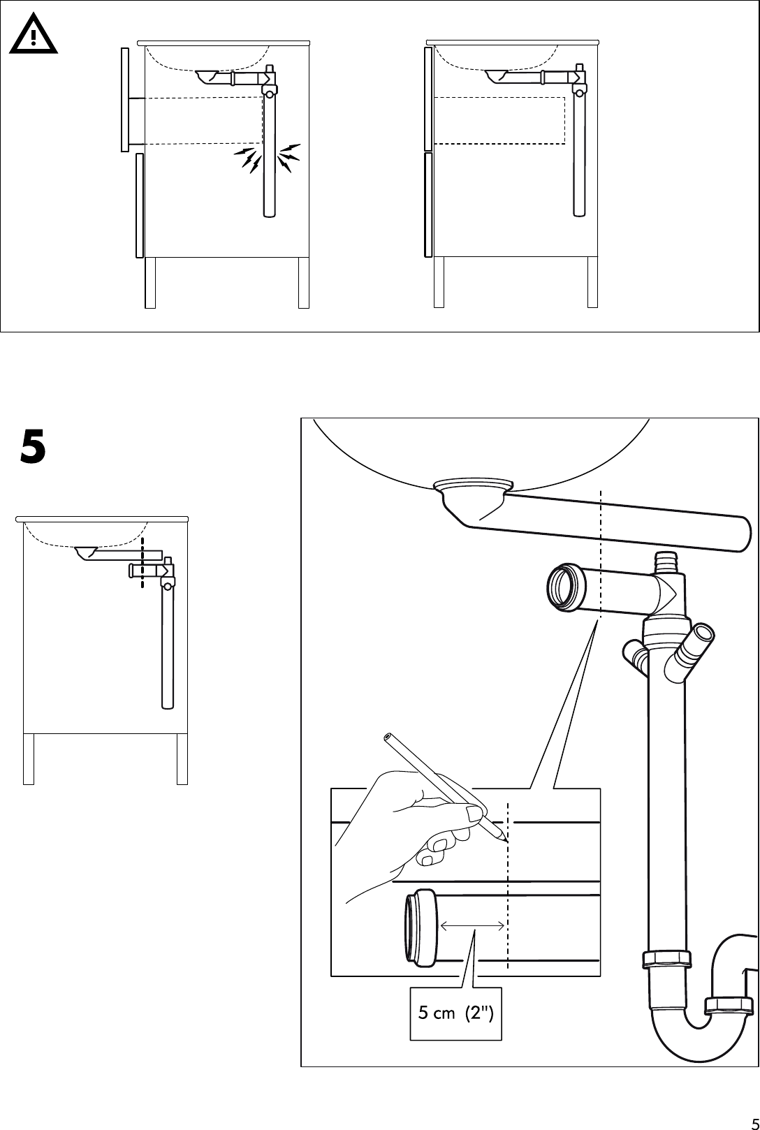 Page 5 of 12 - Ikea Ikea-Braviken-2-Bowl-Sink-55X18X3-Assembly-Instruction