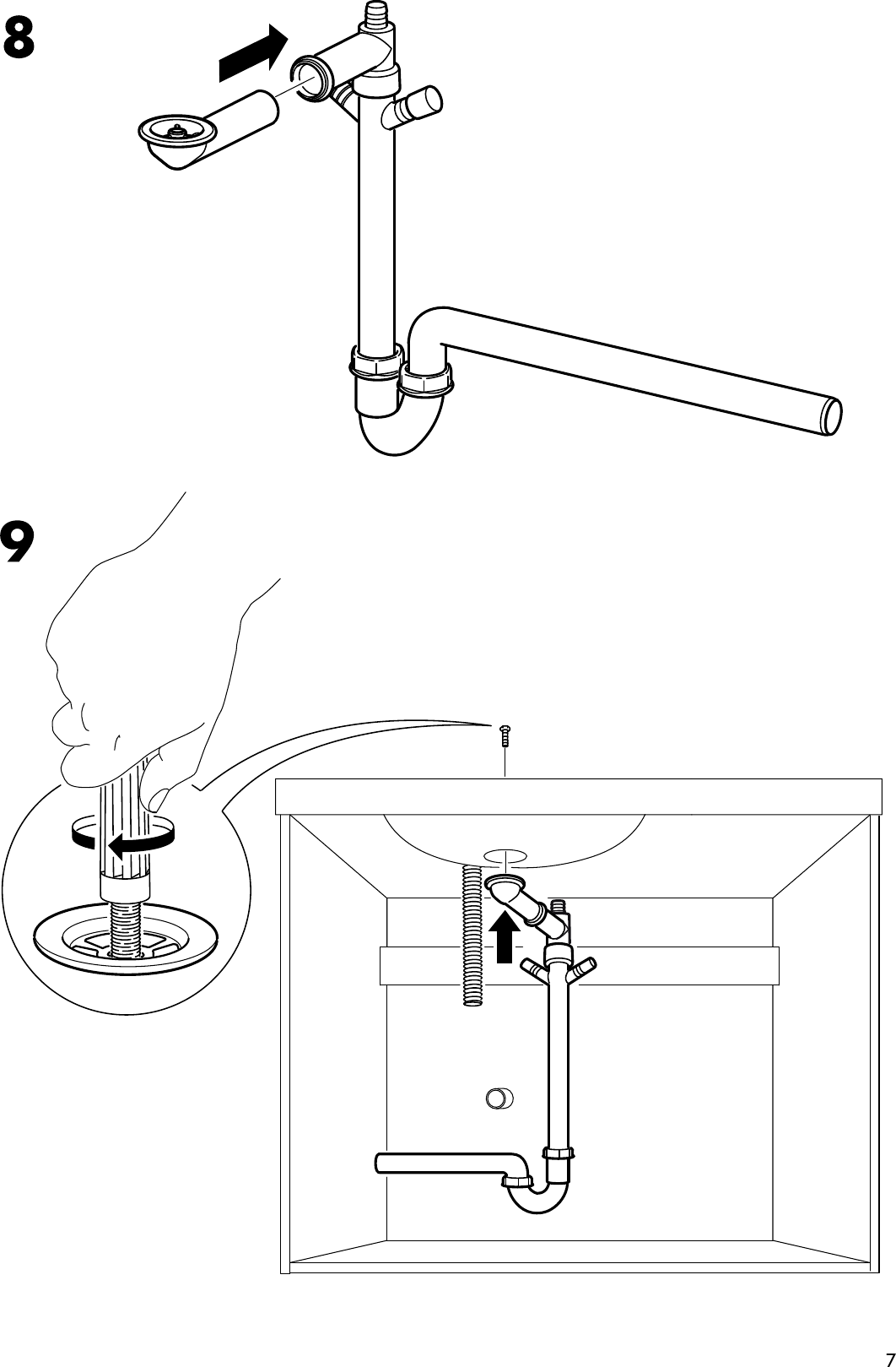 Page 7 of 12 - Ikea Ikea-Braviken-2-Bowl-Sink-55X18X3-Assembly-Instruction