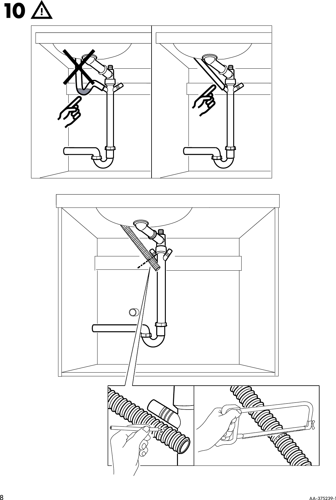 Page 8 of 12 - Ikea Ikea-Braviken-2-Bowl-Sink-55X18X3-Assembly-Instruction