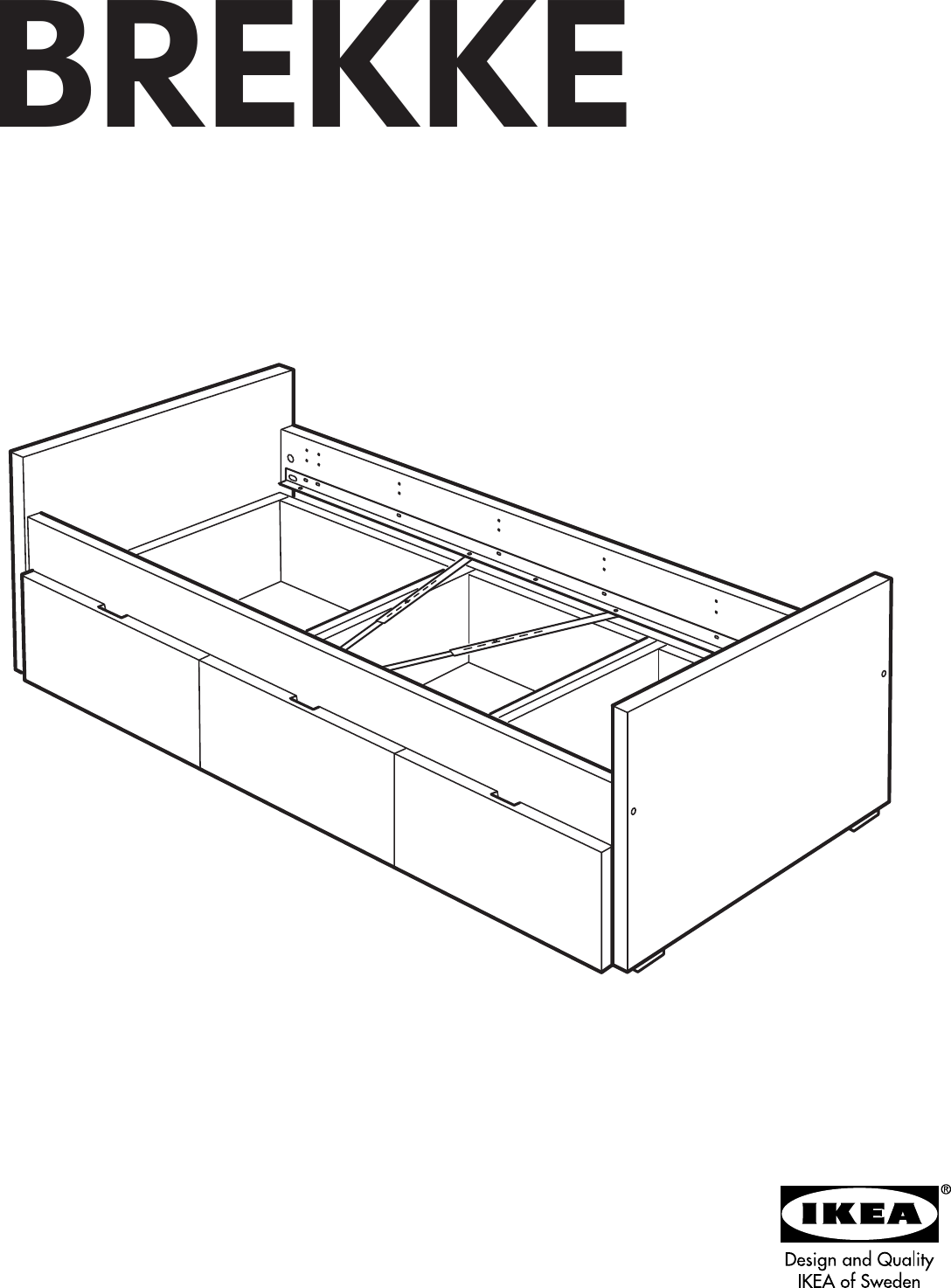 Ikea Brekke Twin Bed W Storage Assembly, Ikea Long Twin Bed