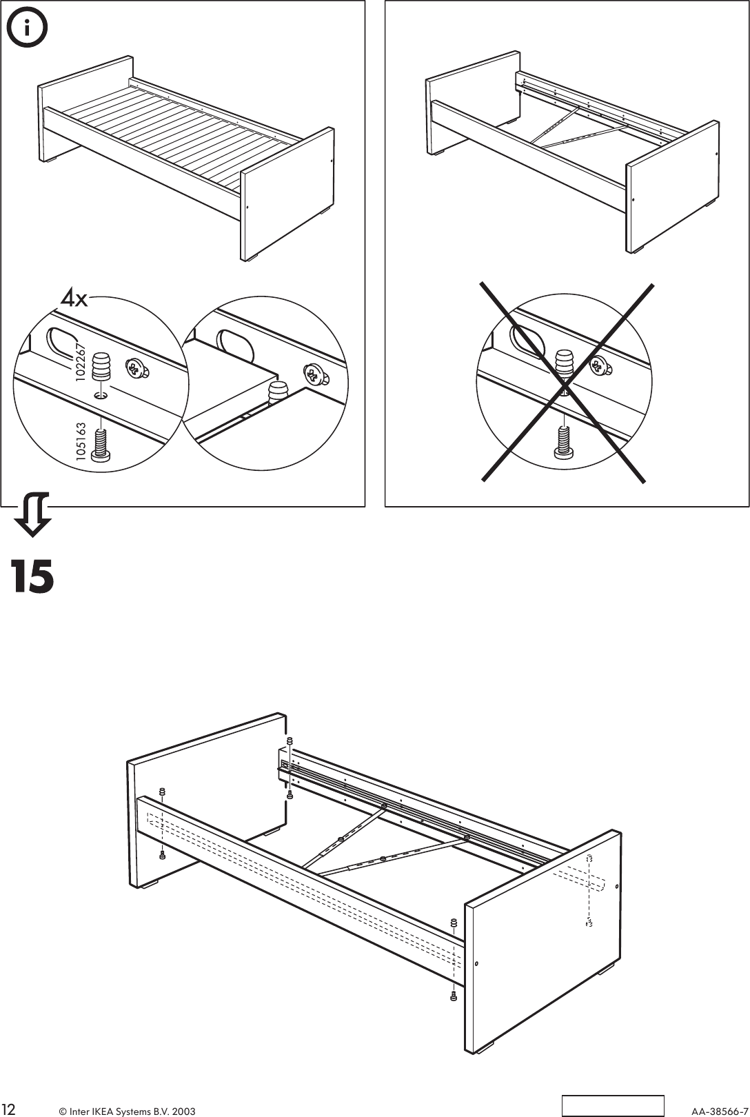 Page 12 of 12 - Ikea Ikea-Brekke-Twin-Bed-W-Storage-Assembly-Instruction