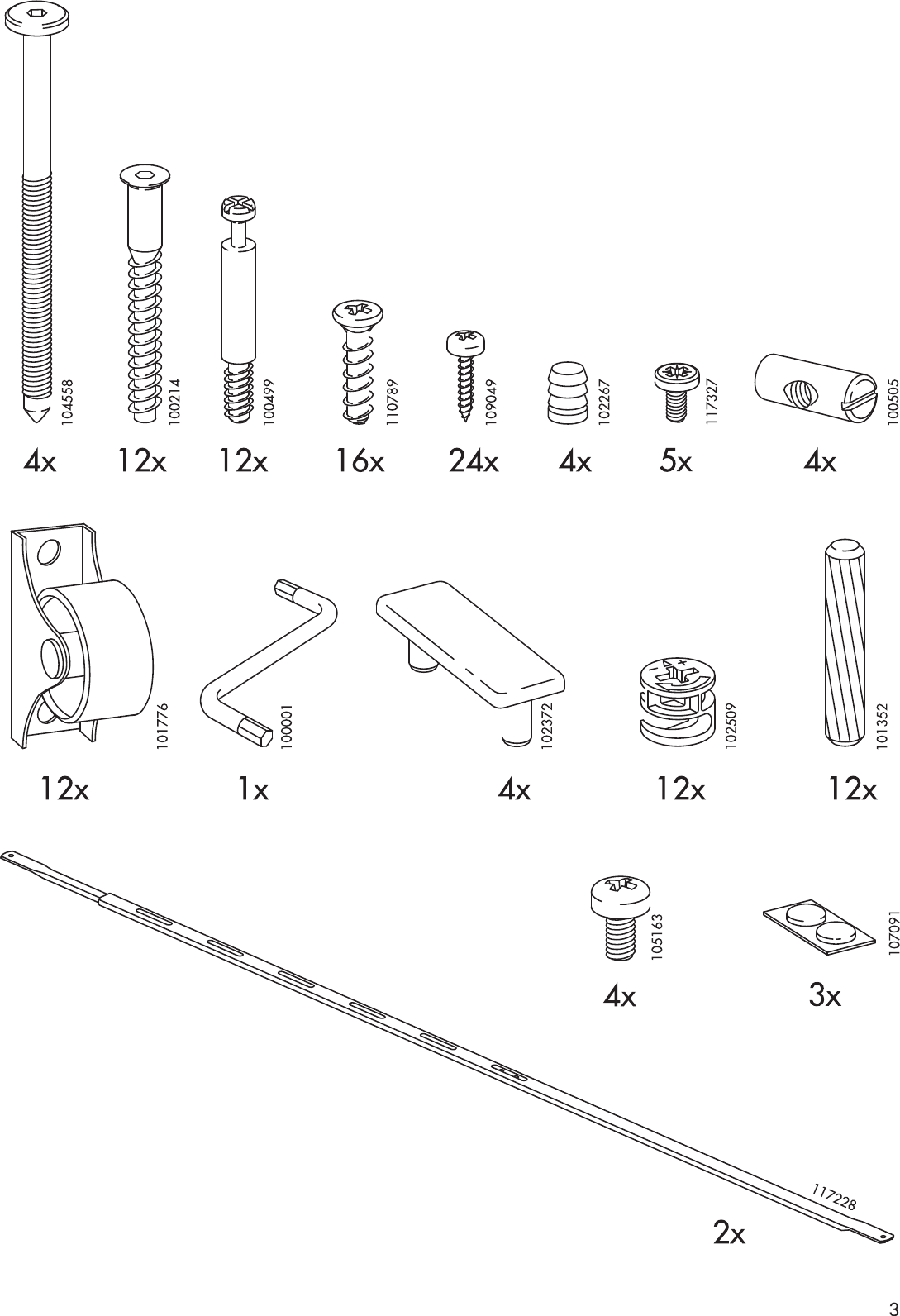 Page 3 of 12 - Ikea Ikea-Brekke-Twin-Bed-W-Storage-Assembly-Instruction