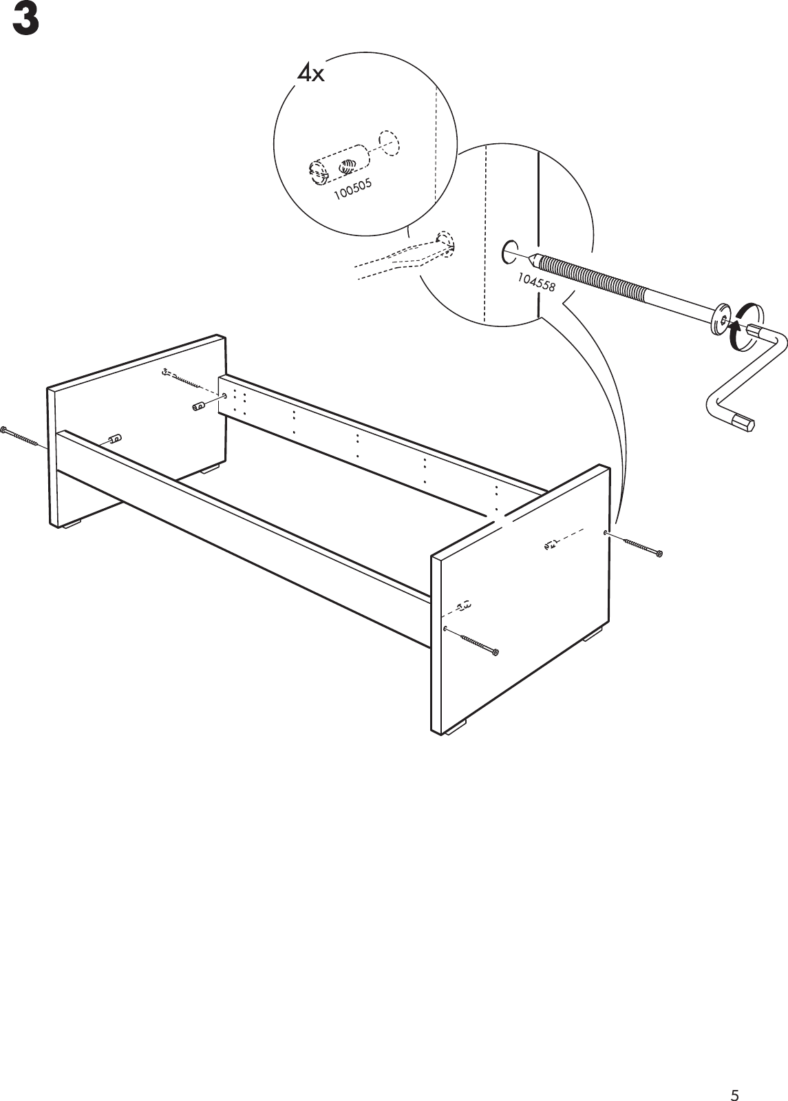 Page 5 of 12 - Ikea Ikea-Brekke-Twin-Bed-W-Storage-Assembly-Instruction