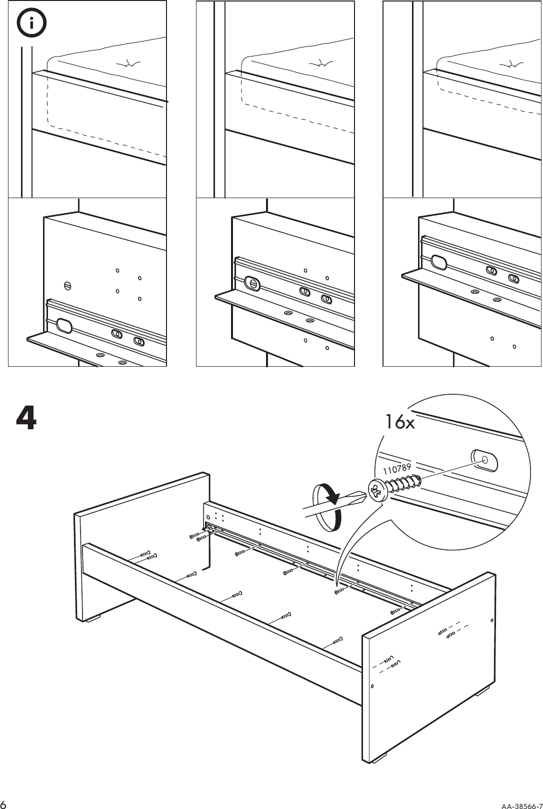 Page 6 of 12 - Ikea Ikea-Brekke-Twin-Bed-W-Storage-Assembly-Instruction