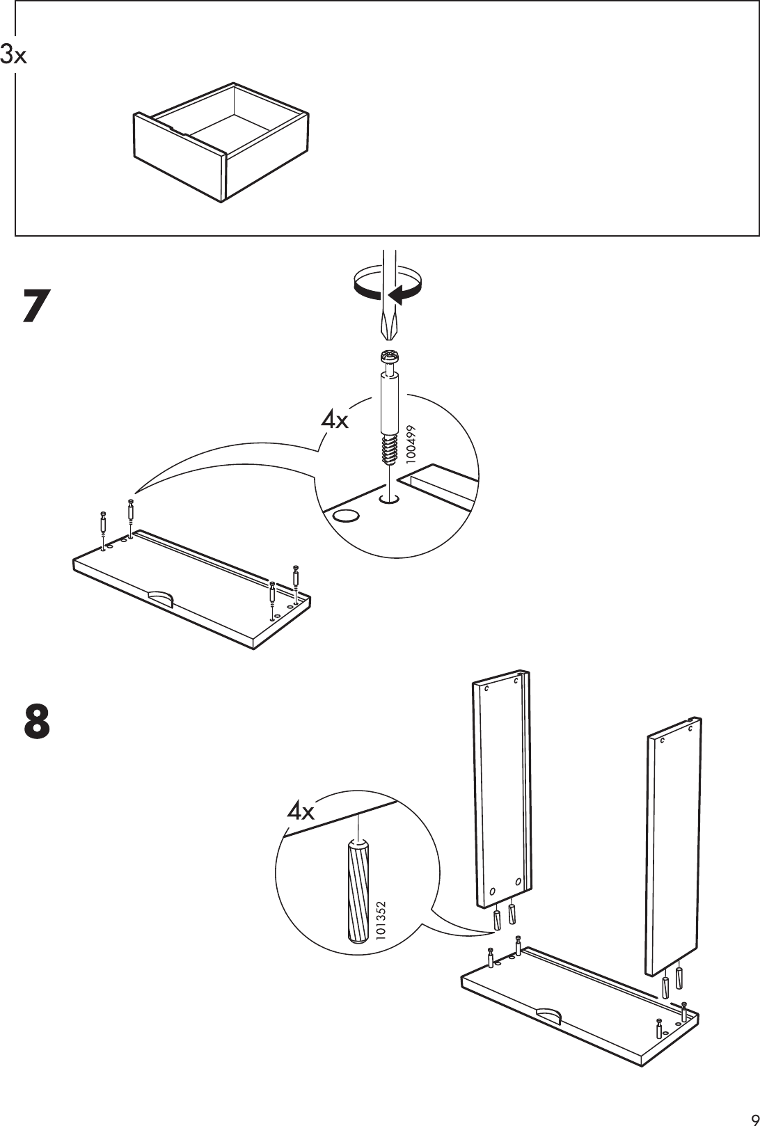 Page 9 of 12 - Ikea Ikea-Brekke-Twin-Bed-W-Storage-Assembly-Instruction