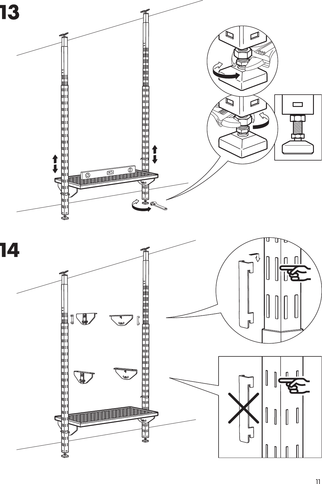 Page 11 of 12 - Ikea Ikea-Broder-Height-Extension-Post-Foot-Assembly-Instruction