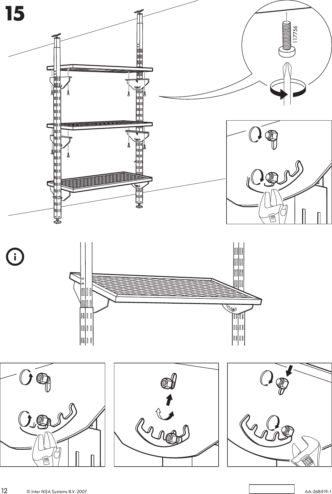 Page 12 of 12 - Ikea Ikea-Broder-Height-Extension-Post-Foot-Assembly-Instruction