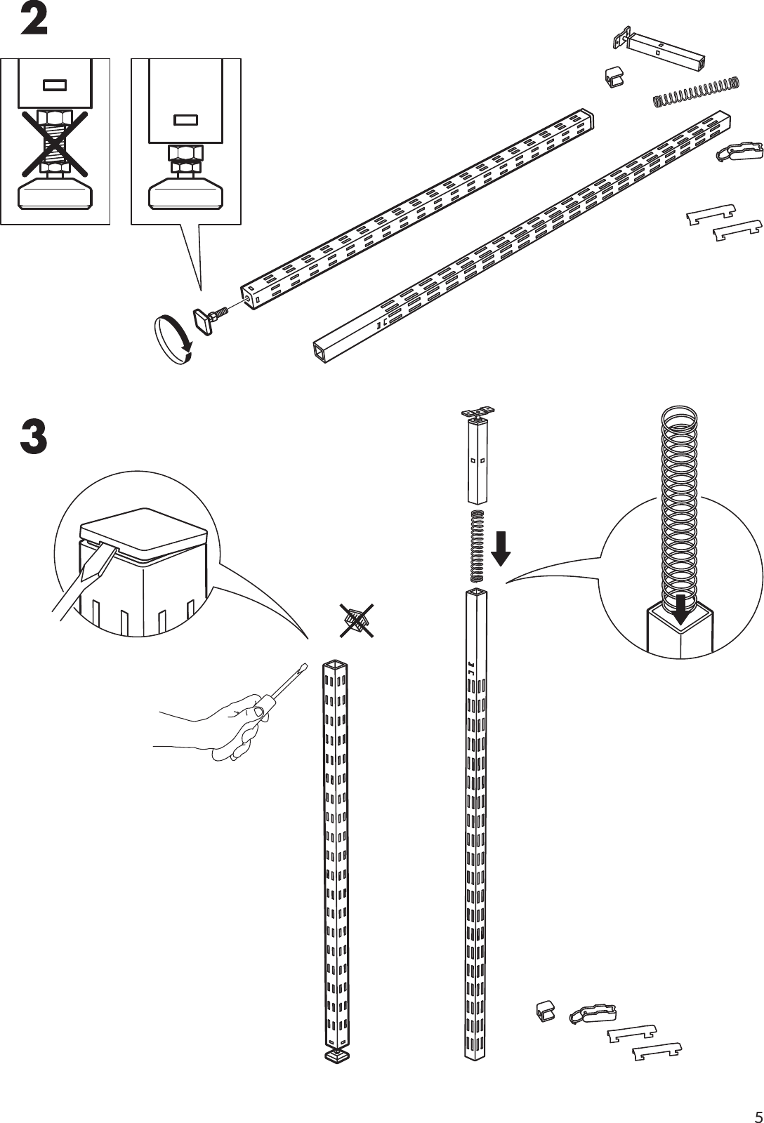 Page 5 of 12 - Ikea Ikea-Broder-Height-Extension-Post-Foot-Assembly-Instruction