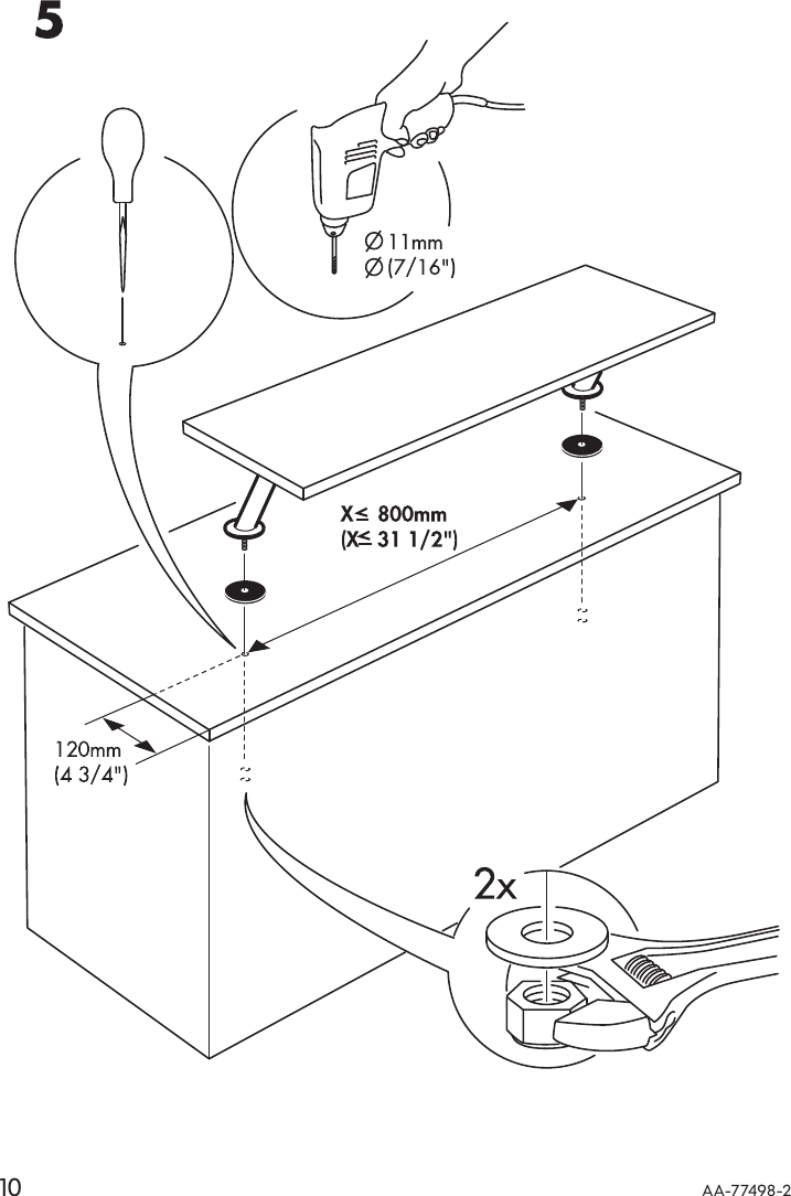 Page 10 of 12 - Ikea Ikea-Capita-Bracket-2Pk-Assembly-Instruction