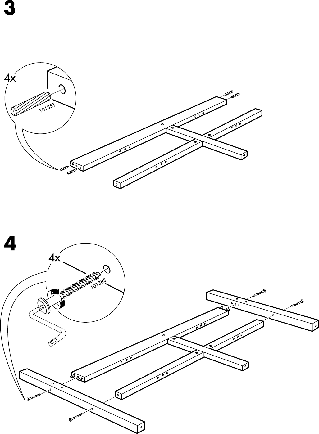 Ikea Dalselv Bed Frame Full Double Assembly Instruction