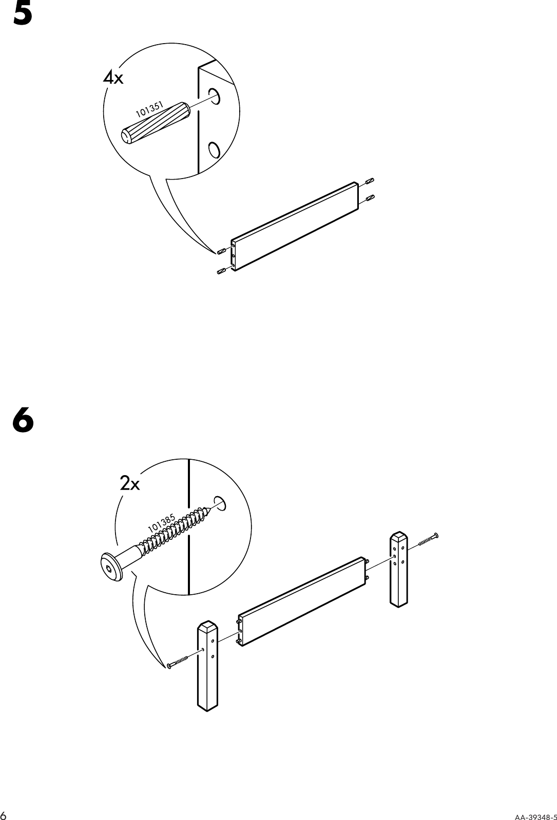 Page 6 of 12 - Ikea Ikea-Dalselv-Bed-Frame-Twin-Assembly-Instruction