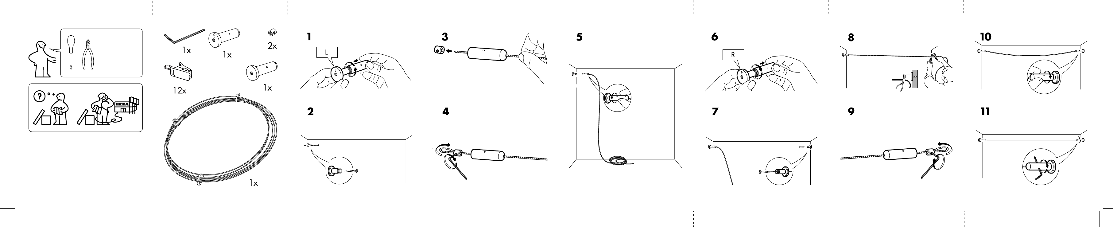 Page 2 of 2 - Ikea Ikea-Deka-Curtain-Wire-118-Assembly-Instruction A7 Dragspel Deka S01