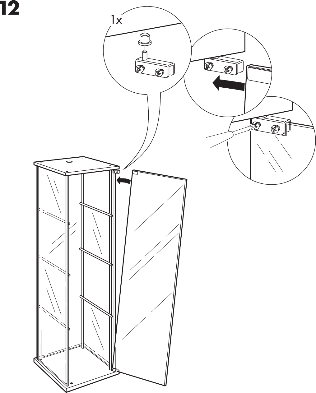 Ikea Detolf Glass Door 17X64 Assembly Instruction