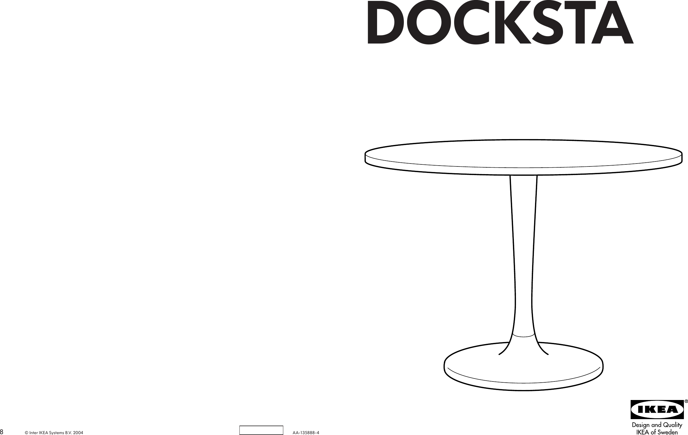 Page 1 of 4 - Ikea Ikea-Docksta-Dining-Table-41-Assembly-Instruction-3  Ikea-docksta-dining-table-41-assembly-instruction