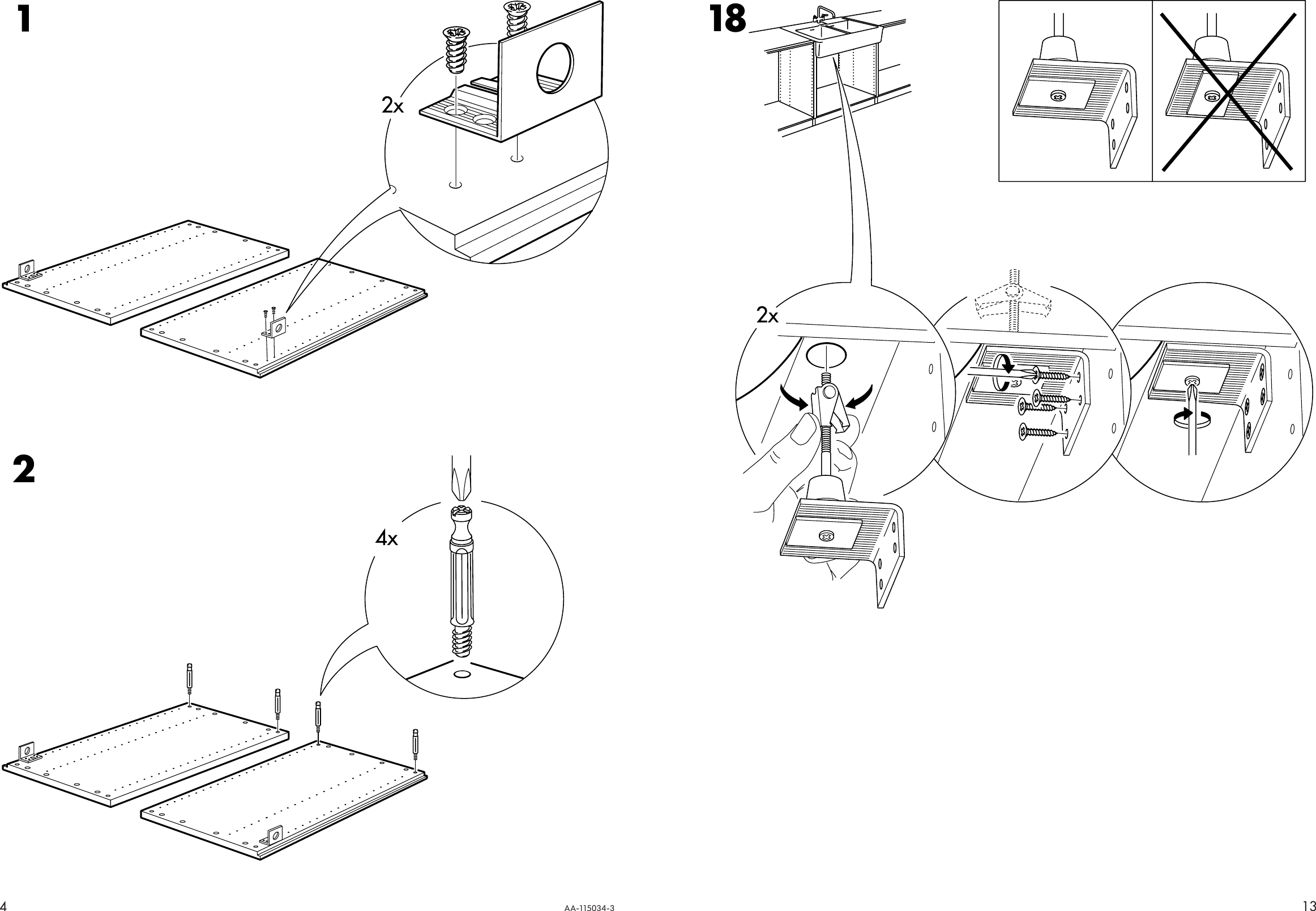 Page 4 of 8 - Ikea Ikea-Domsja-Double-Bowl-Sink-36-5-8X27-Assembly-Instruction