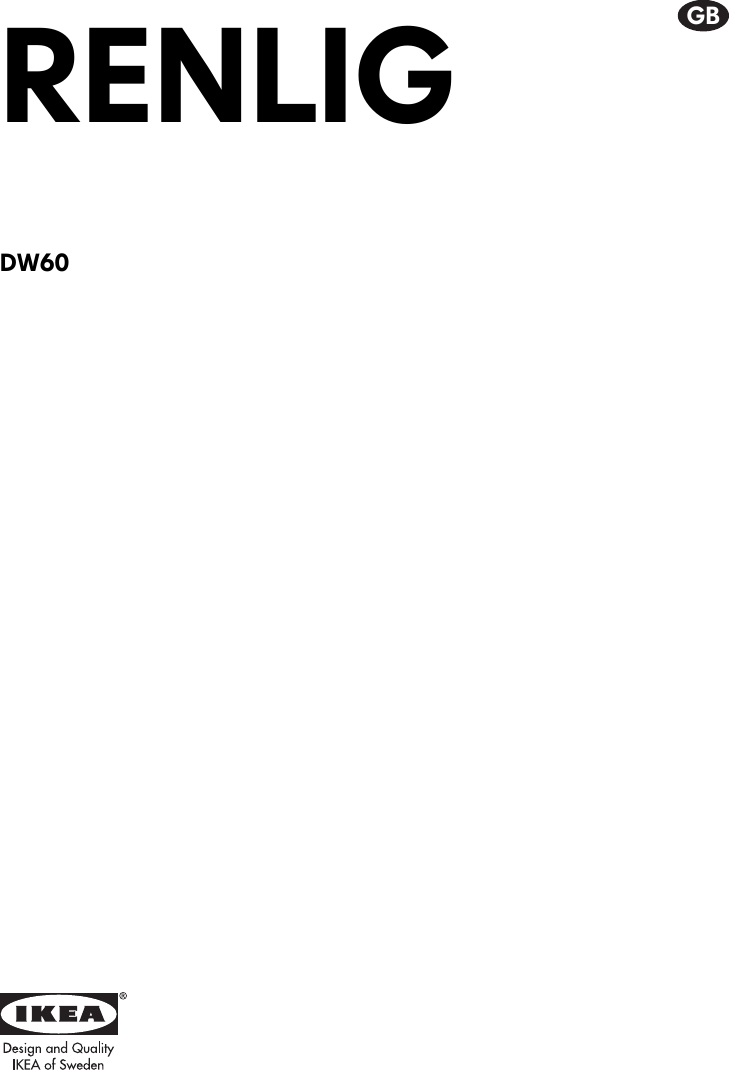 Ikea Dw60 Users Manual