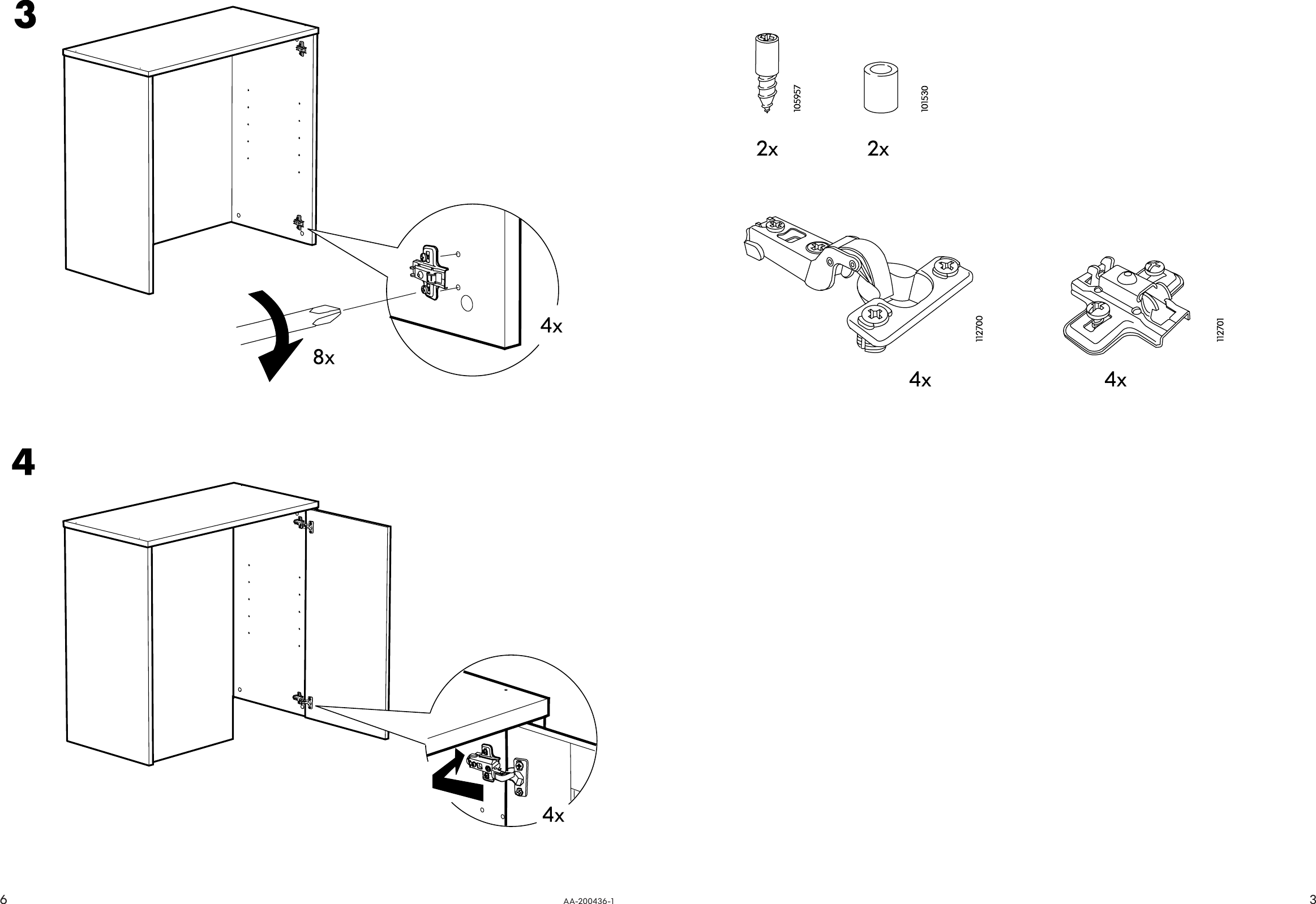 Page 3 of 4 - Ikea Ikea-Effektiv-Door-High-16X31-2Pk-Assembly-Instruction