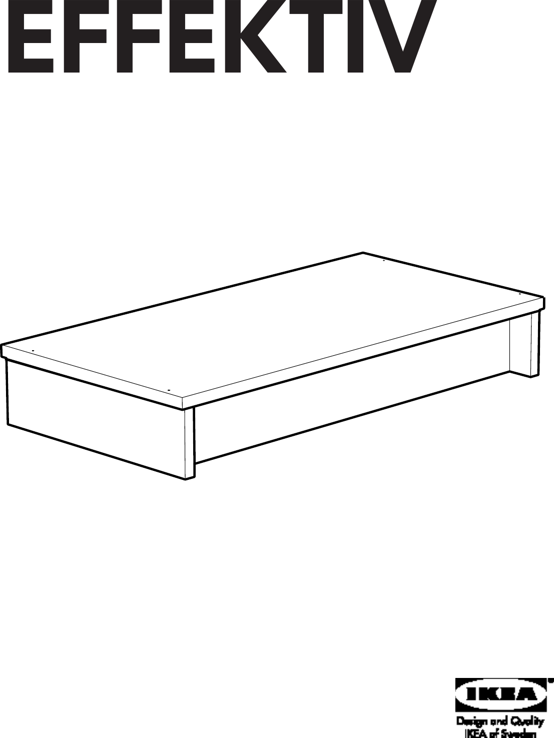 Page 1 of 8 - Ikea Ikea-Effektiv-Plinth-33-1-2-Assembly-Instruction