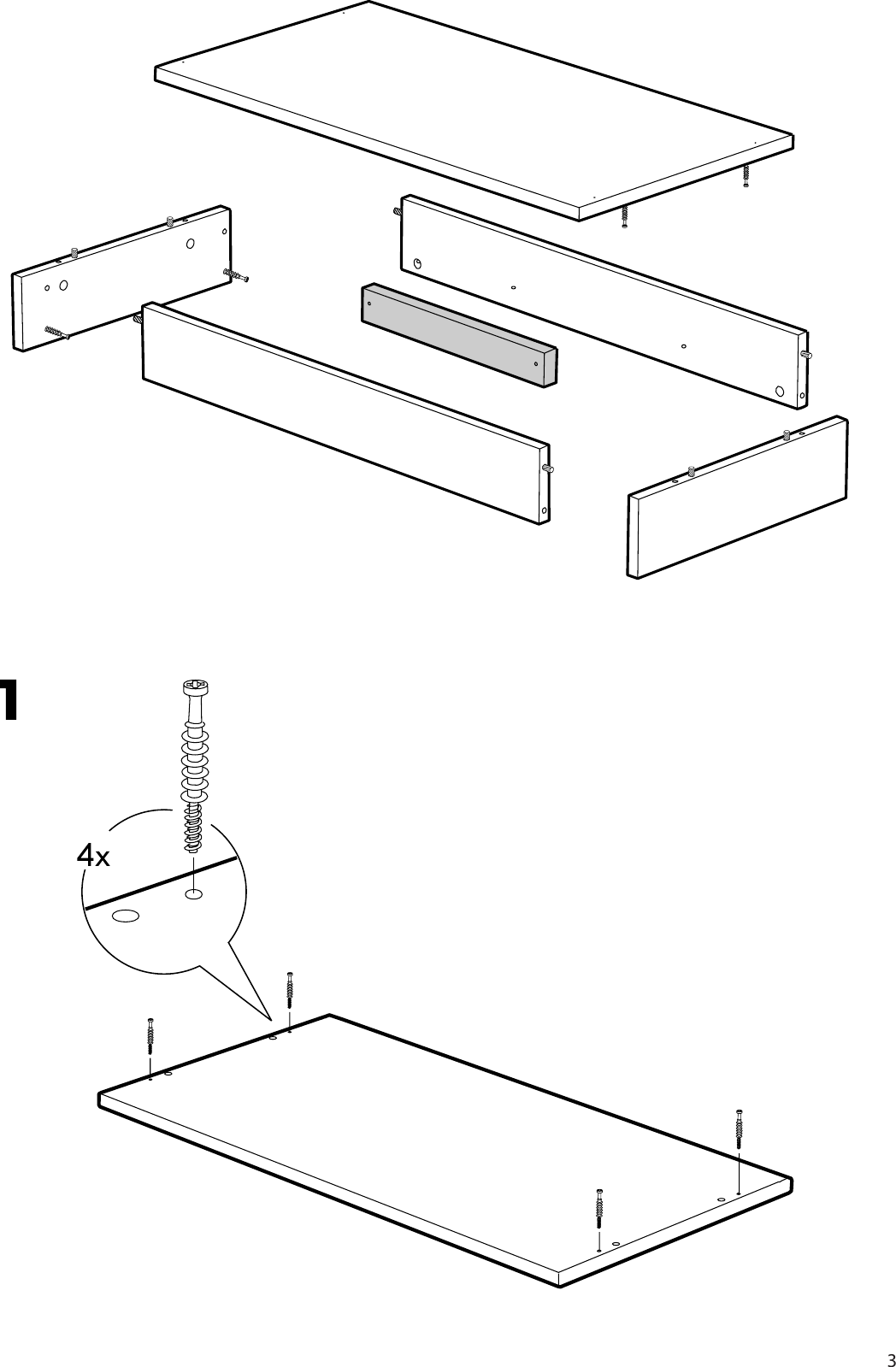 Page 3 of 8 - Ikea Ikea-Effektiv-Plinth-33-1-2-Assembly-Instruction