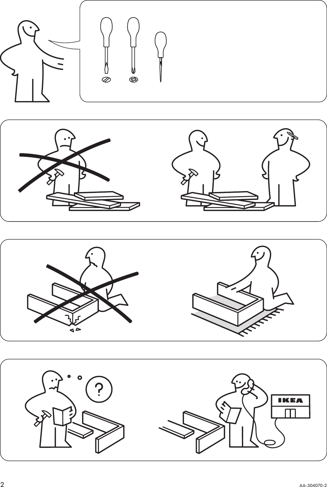 Page 2 of 8 - Ikea Ikea-Eina-Bed-Frame-Twin-Assembly-Instruction